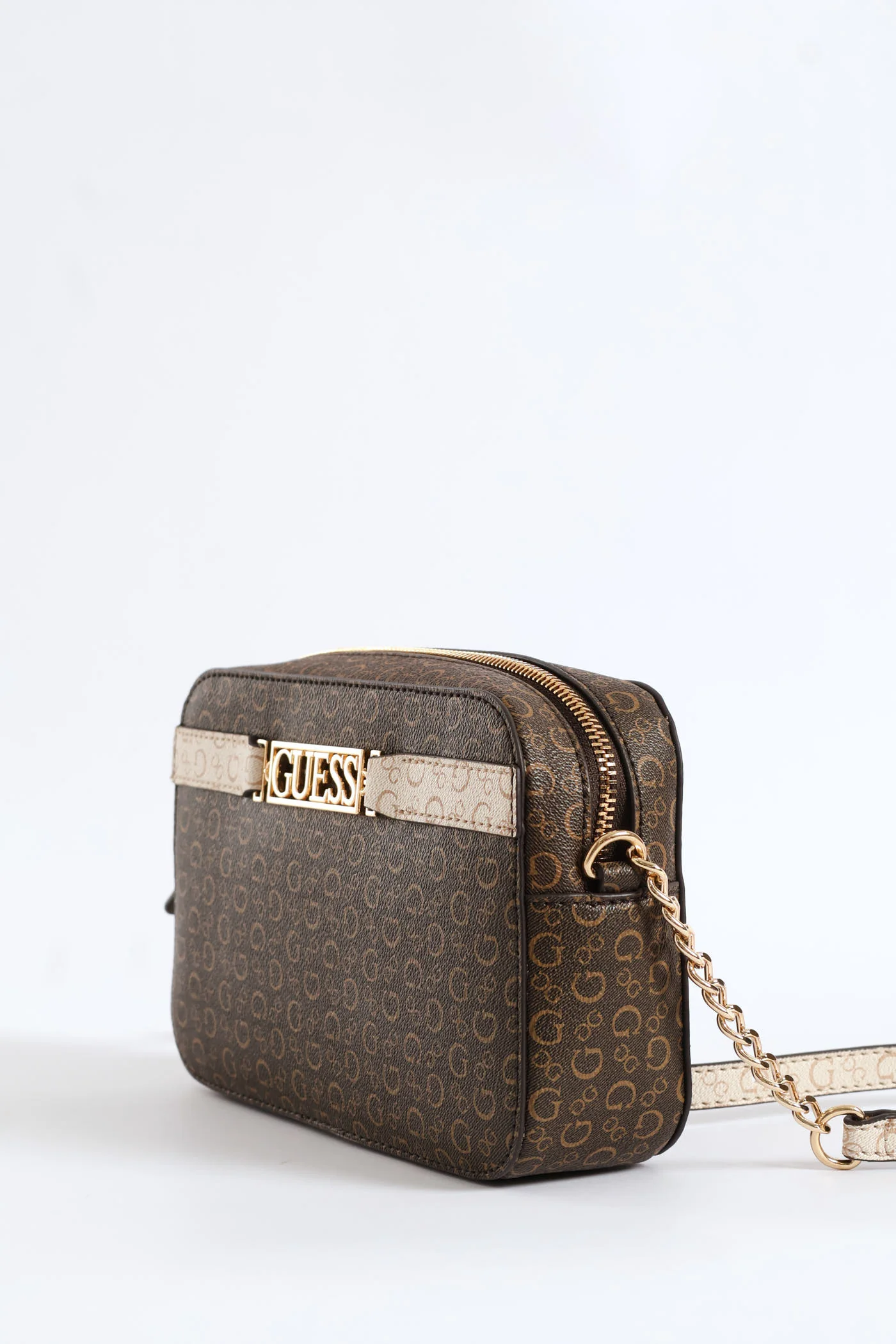 Perrez Mini Crossbody Top Zip Purse - Brown - Image 3