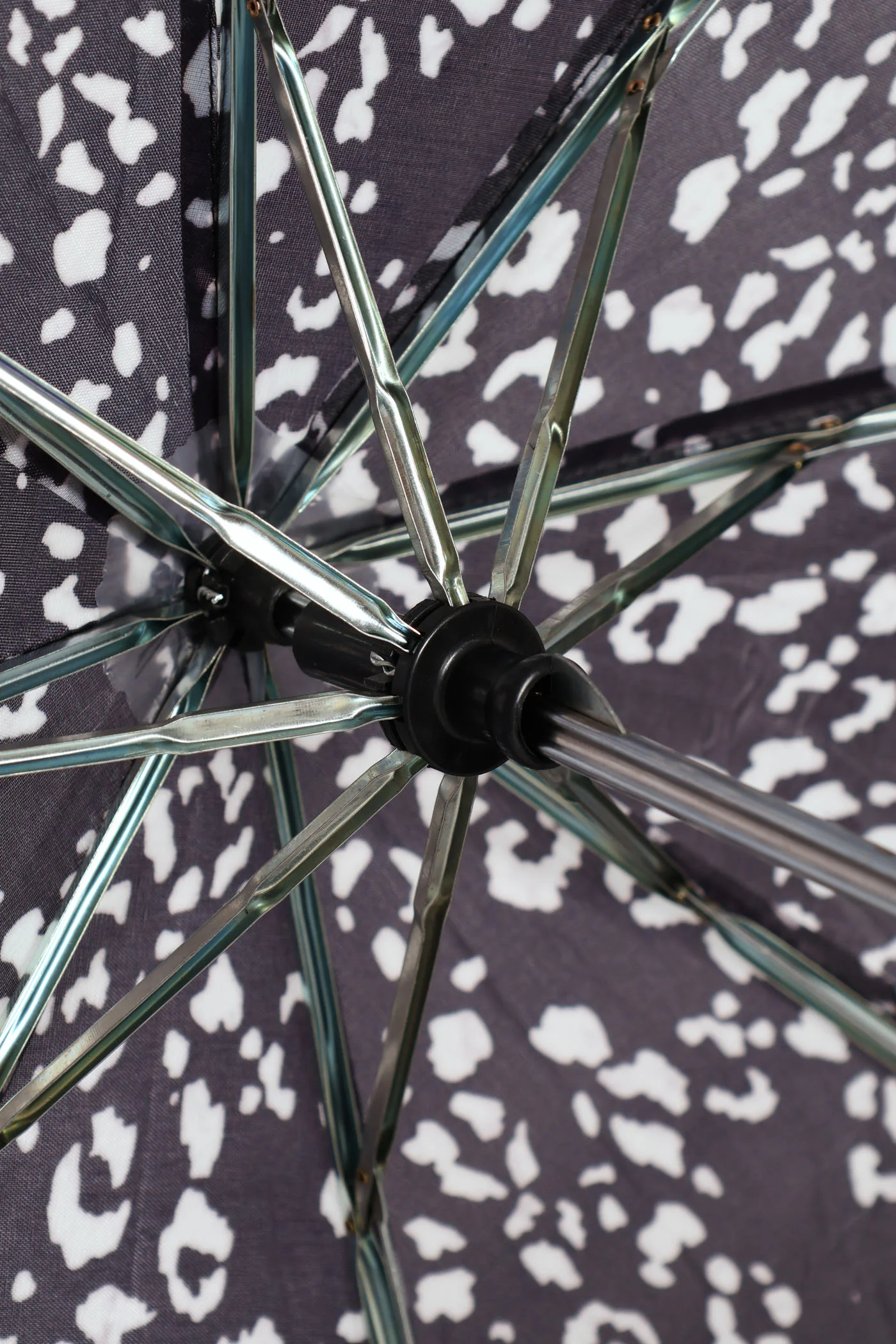 Petal Printed Umbrella - Black/White - Image 3