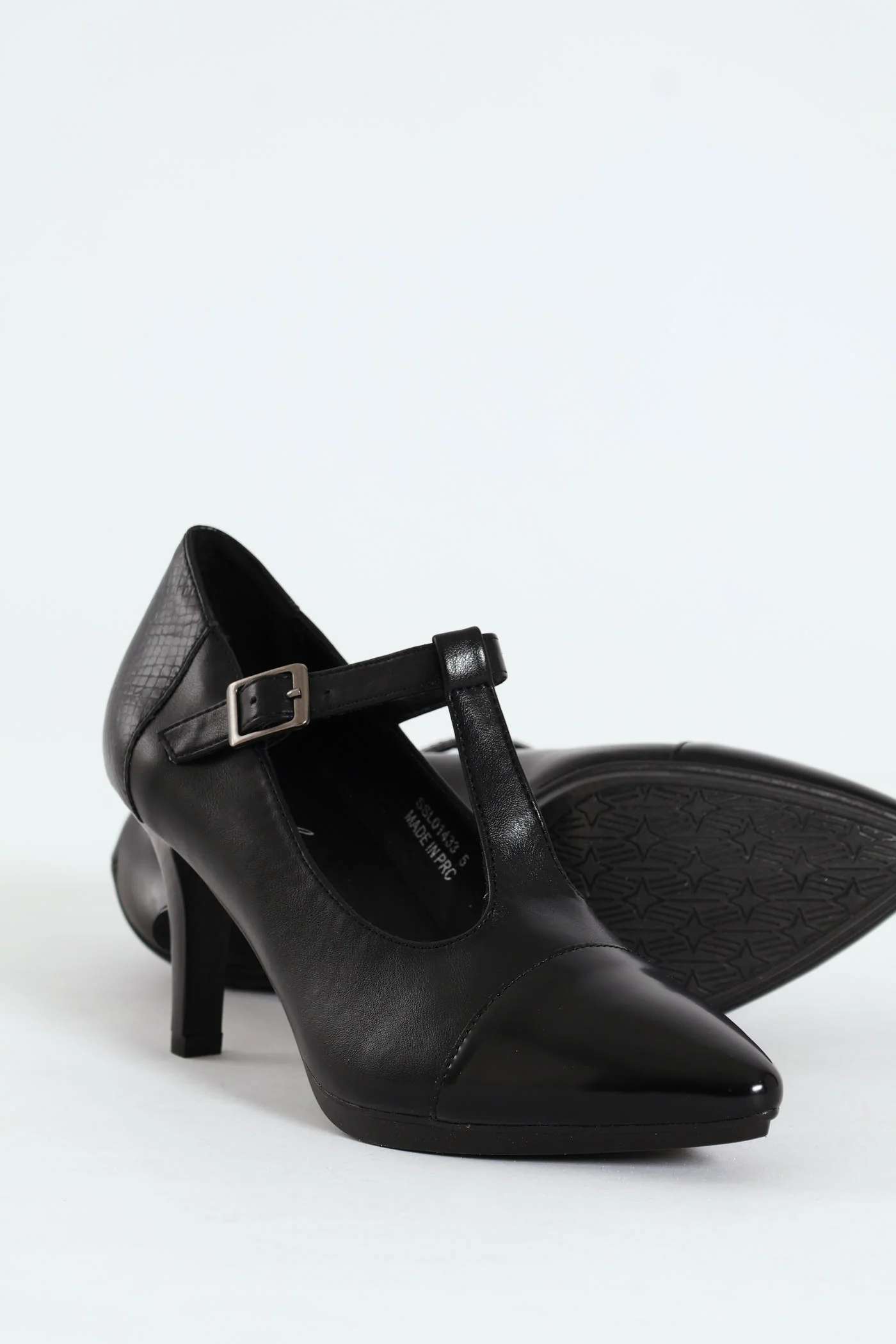 Phoenix Mary Jane T-Strap Heel - Black - Image 11