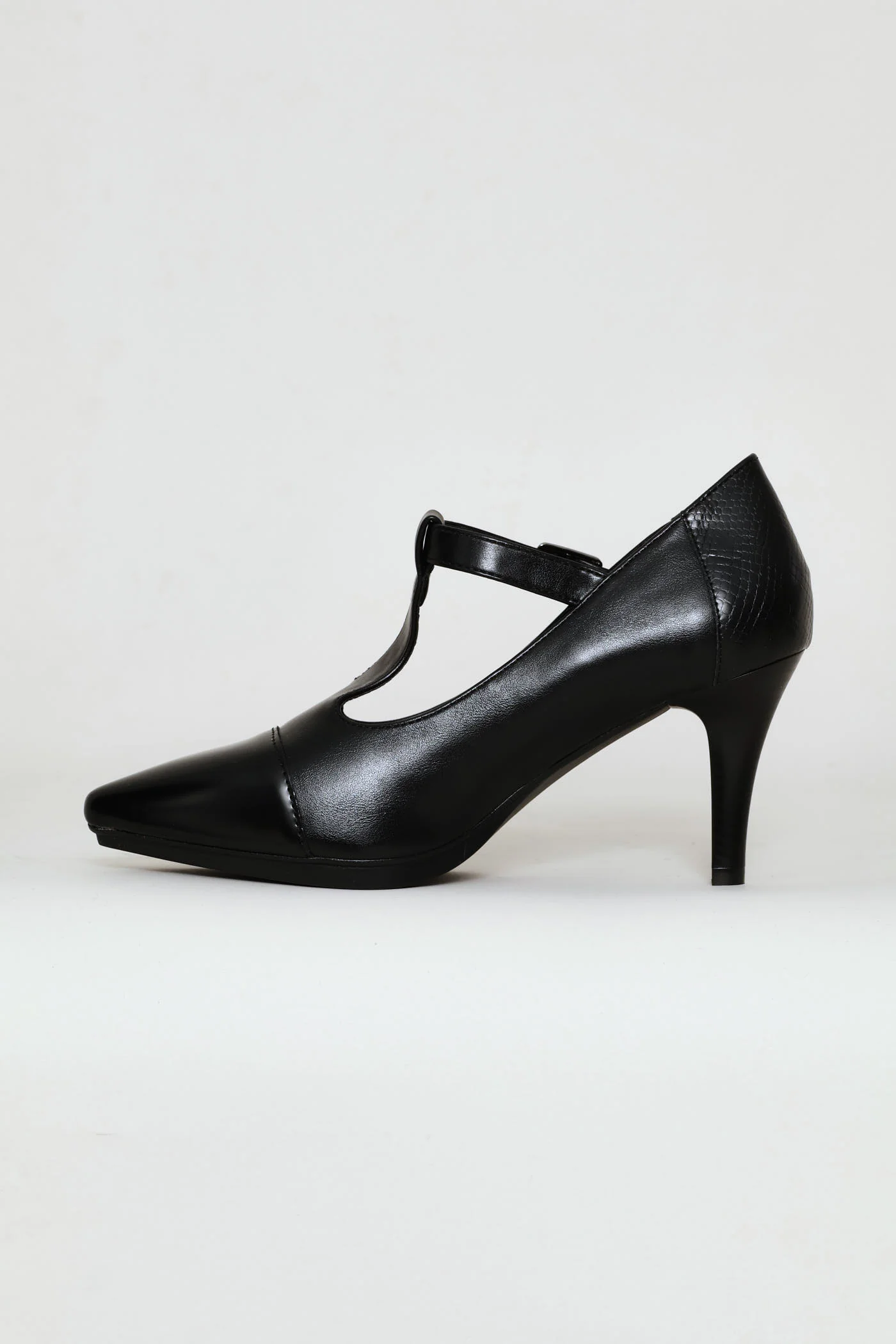 Phoenix Mary Jane T-Strap Heel - Black - Image 4