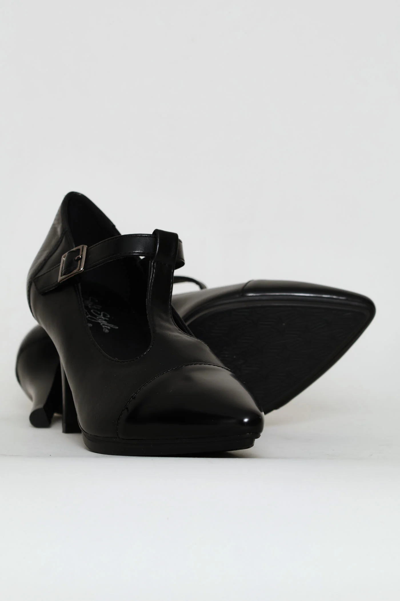 Phoenix Mary Jane T-Strap Heel - Black - Image 7