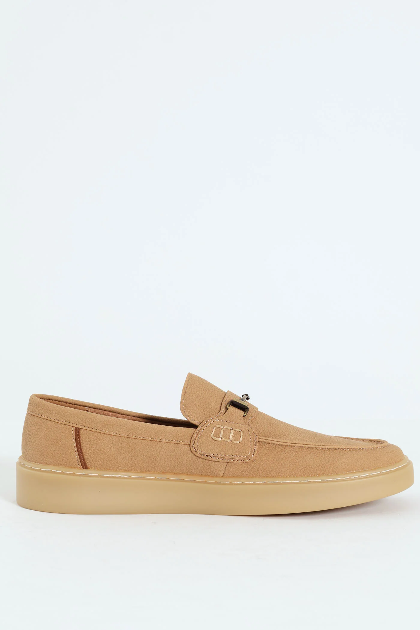 Pieza Metal Trim Slip On Loafer - Beige - Image 3
