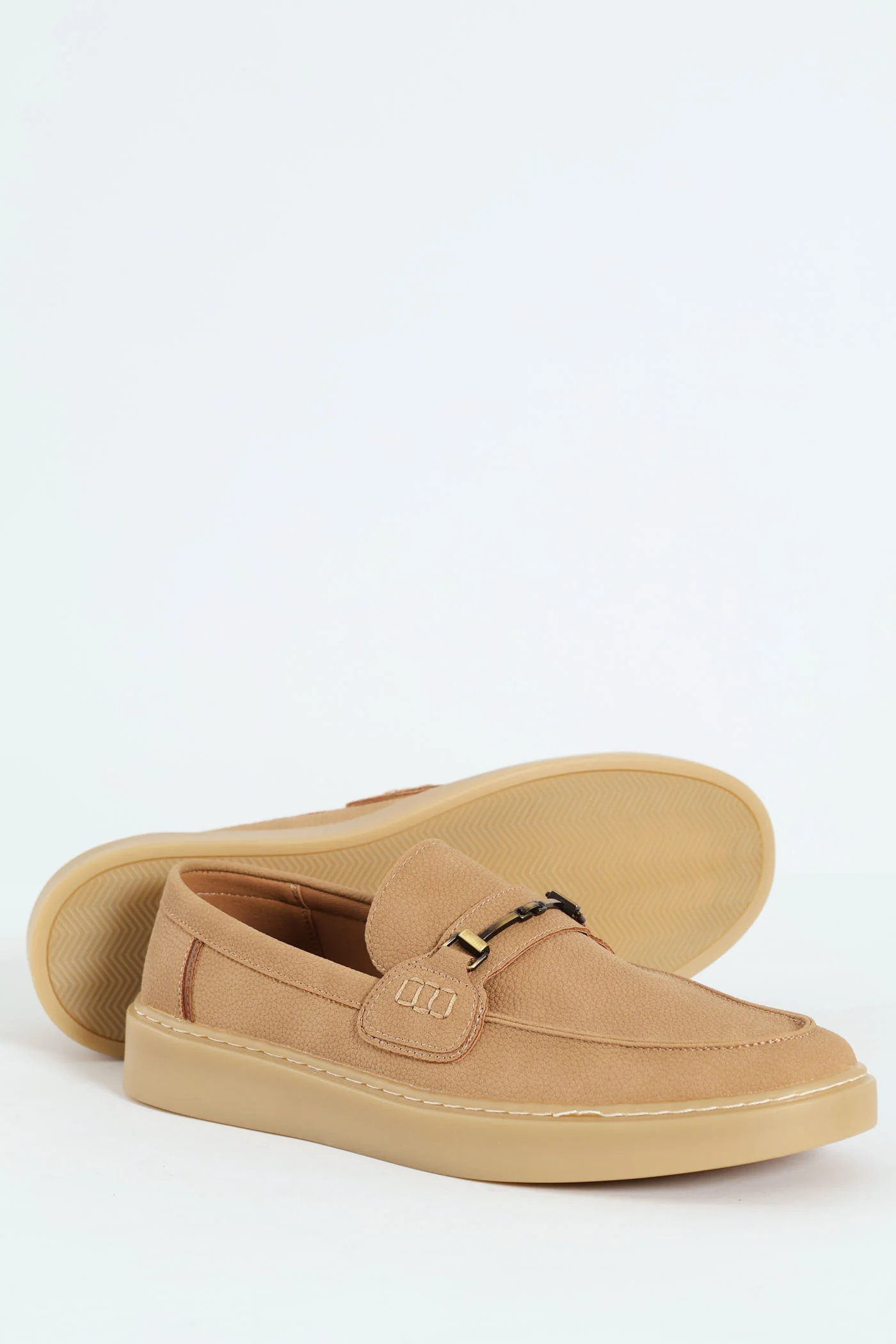 Pieza Metal Trim Slip On Loafer - Beige - Image 4