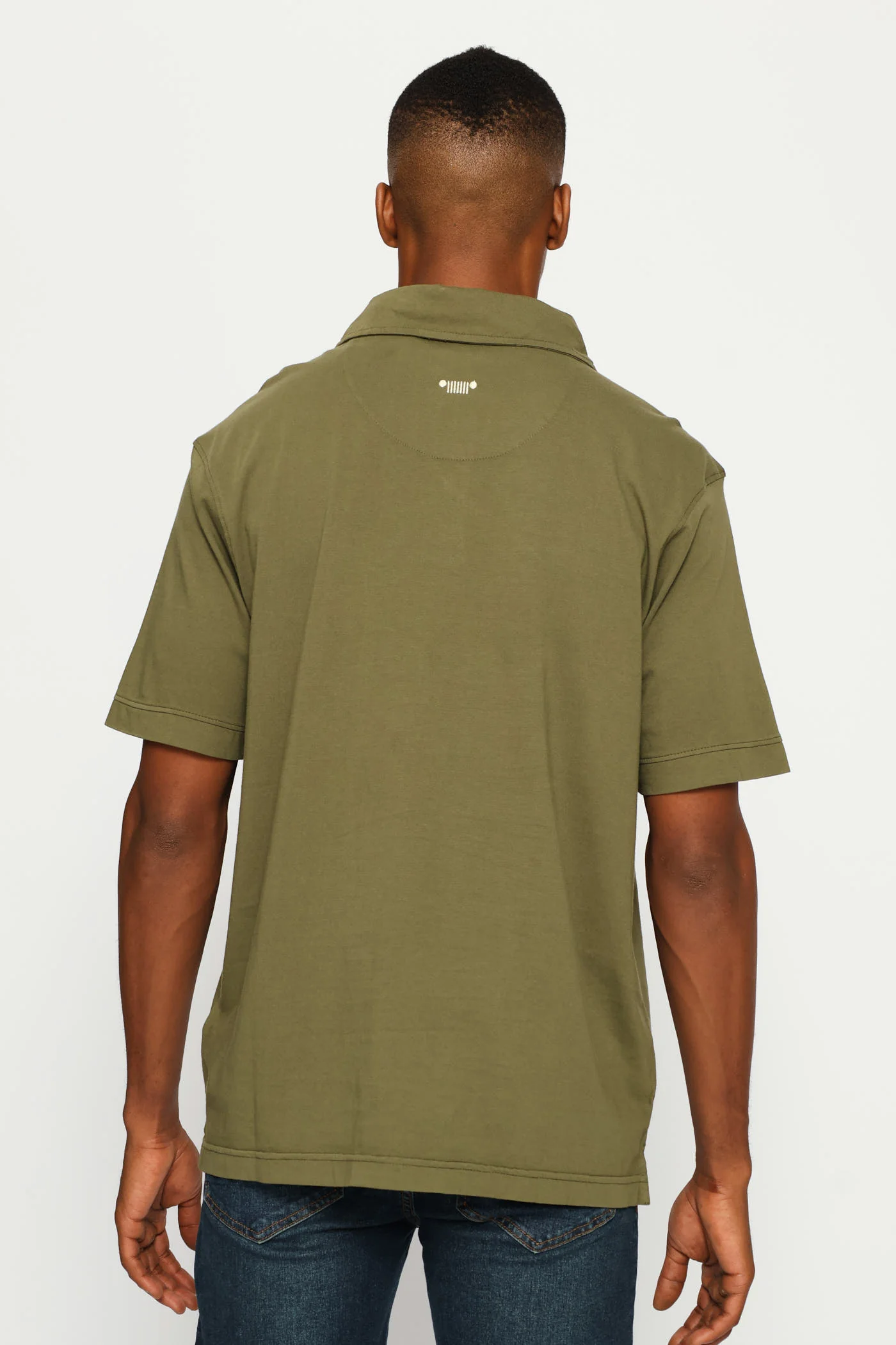 Pigment Wash Basic Polo Golfer - Olive - Image 5