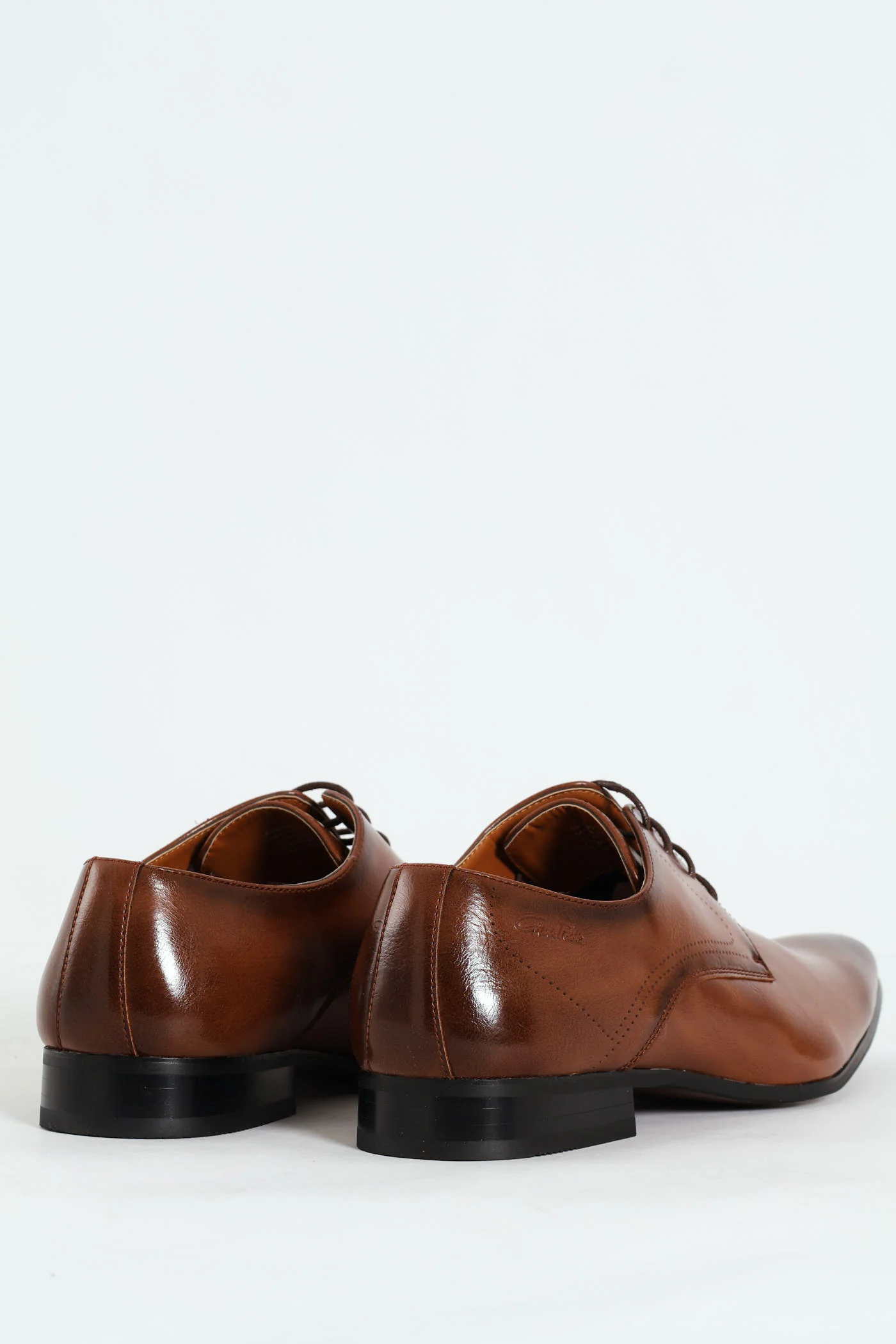 Pin Punch Detail Derby Shoe - Tan - Image 2