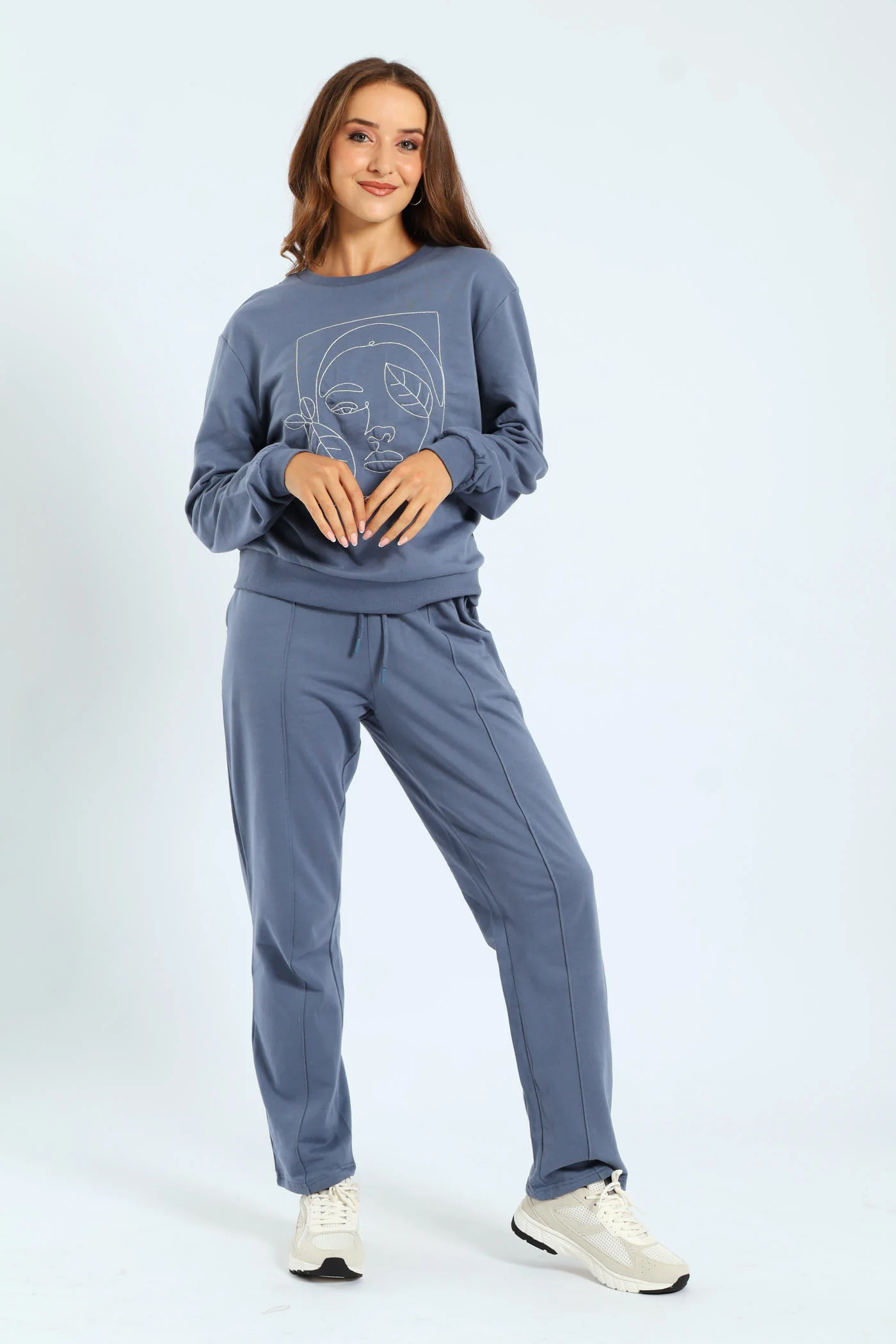Pinched Seam Jogger - Smokey Blue - Image 2