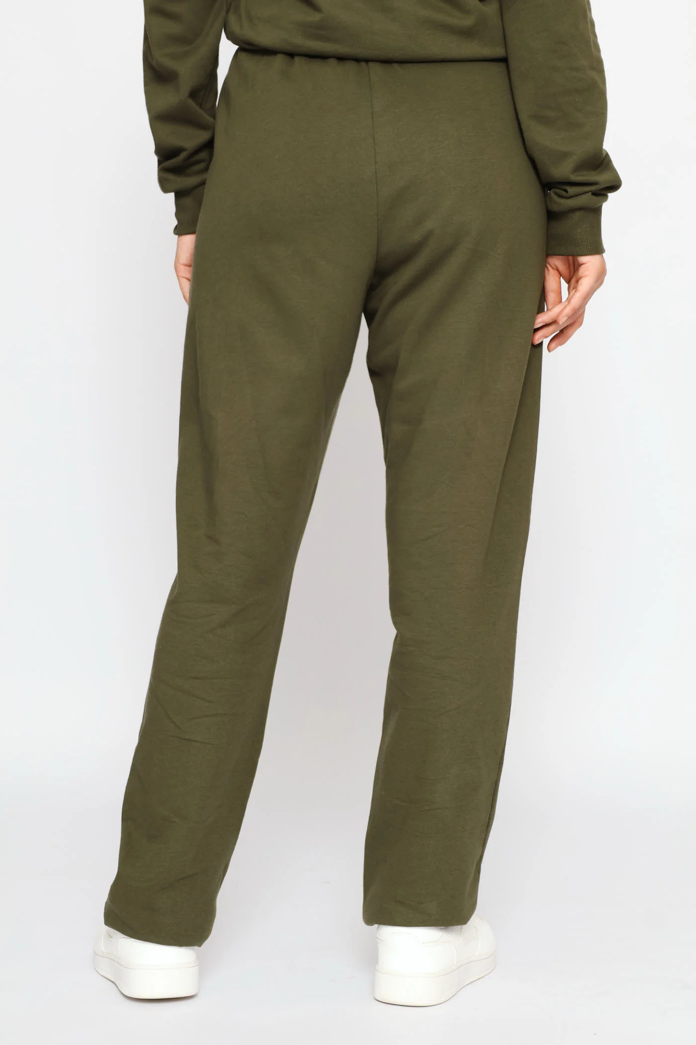 Pinched Seam Wide Leg Pants - Dark Fatigue - Image 6