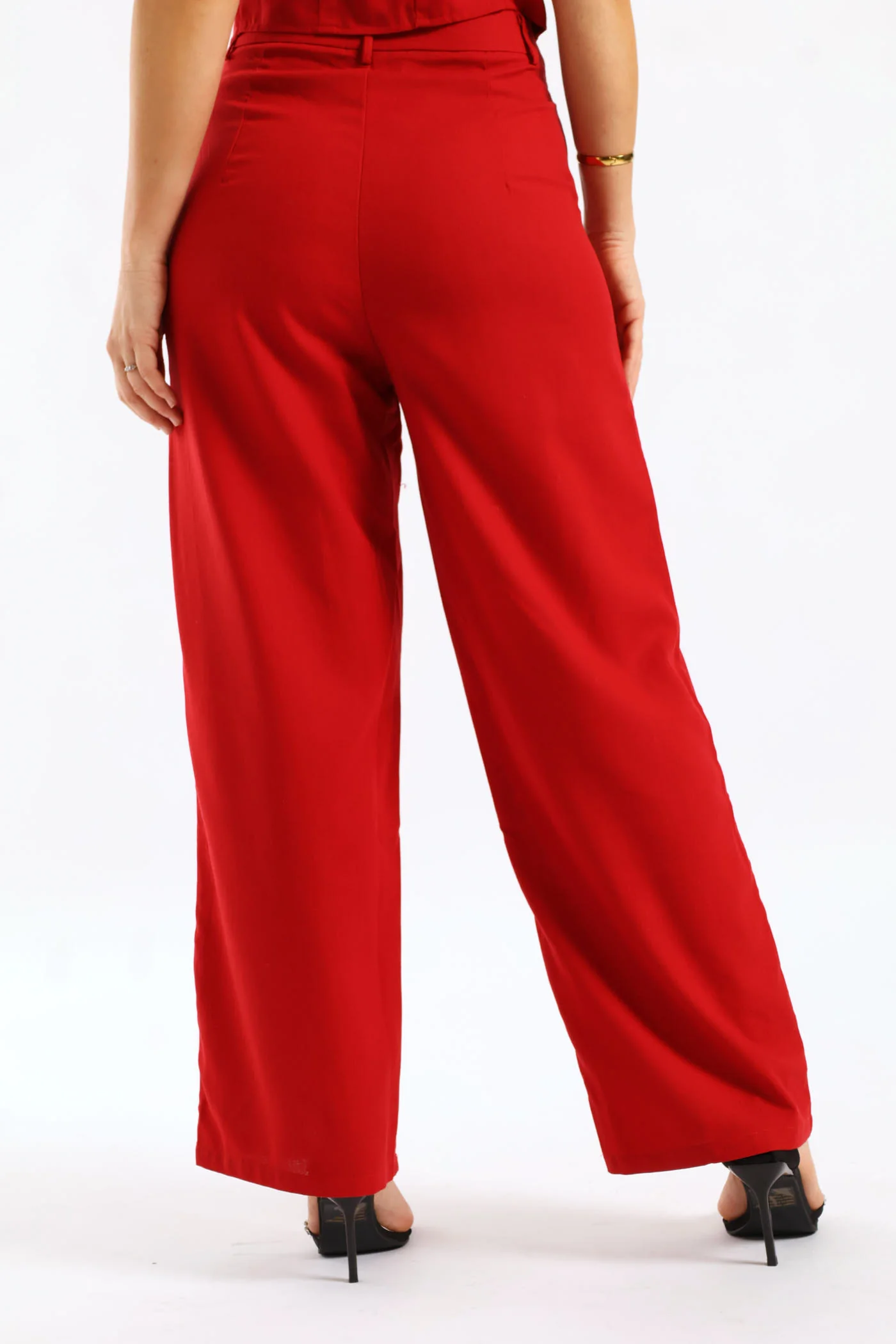 Pintuck Tailored Wideleg Linen Pants - Image 5