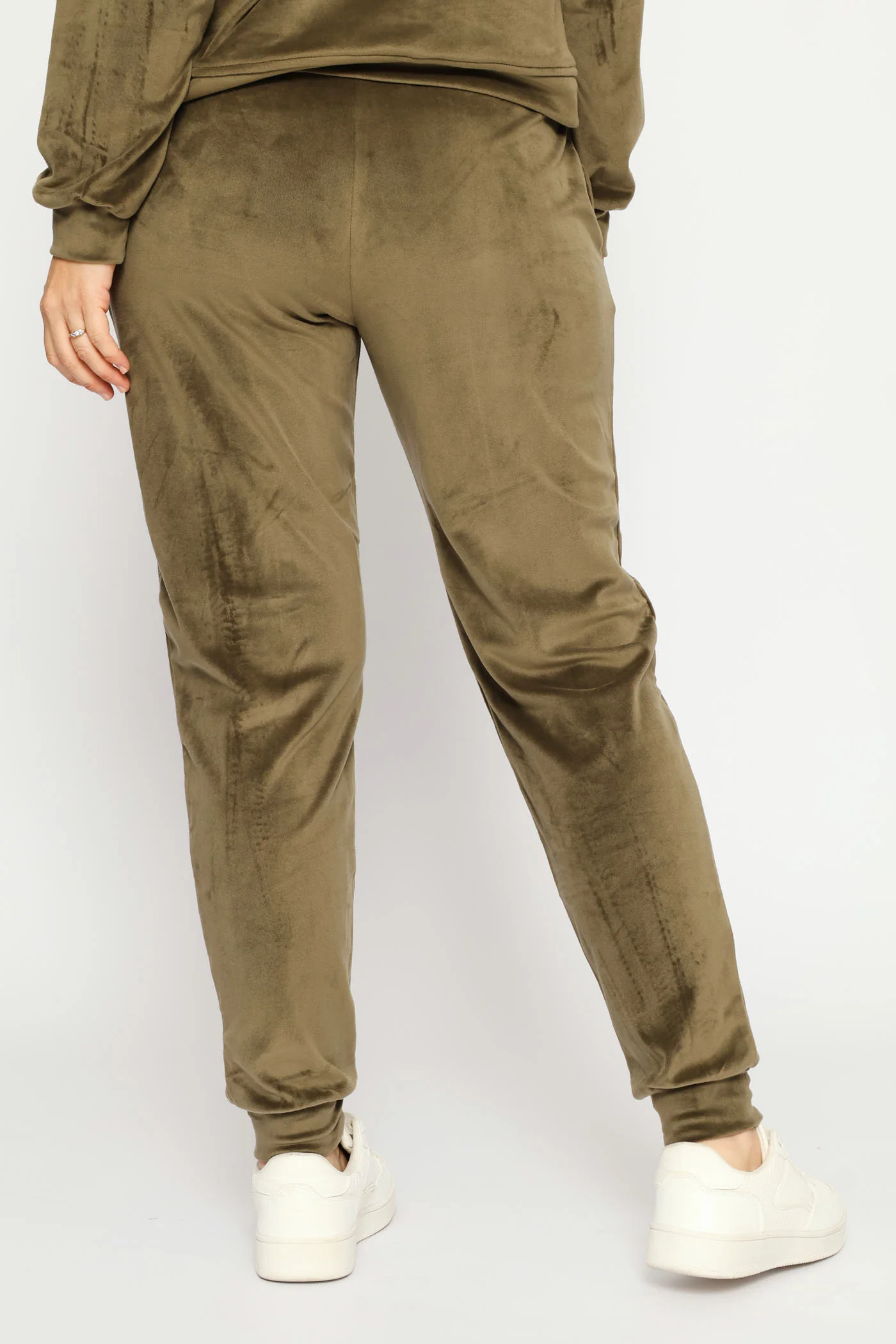 Pintuck Velour Jogger - Fatigue - Image 5