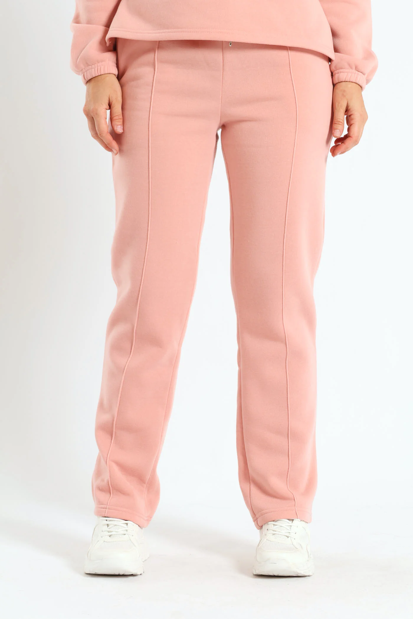 Pintuck Wideleg Jogger - Blush - Image 2