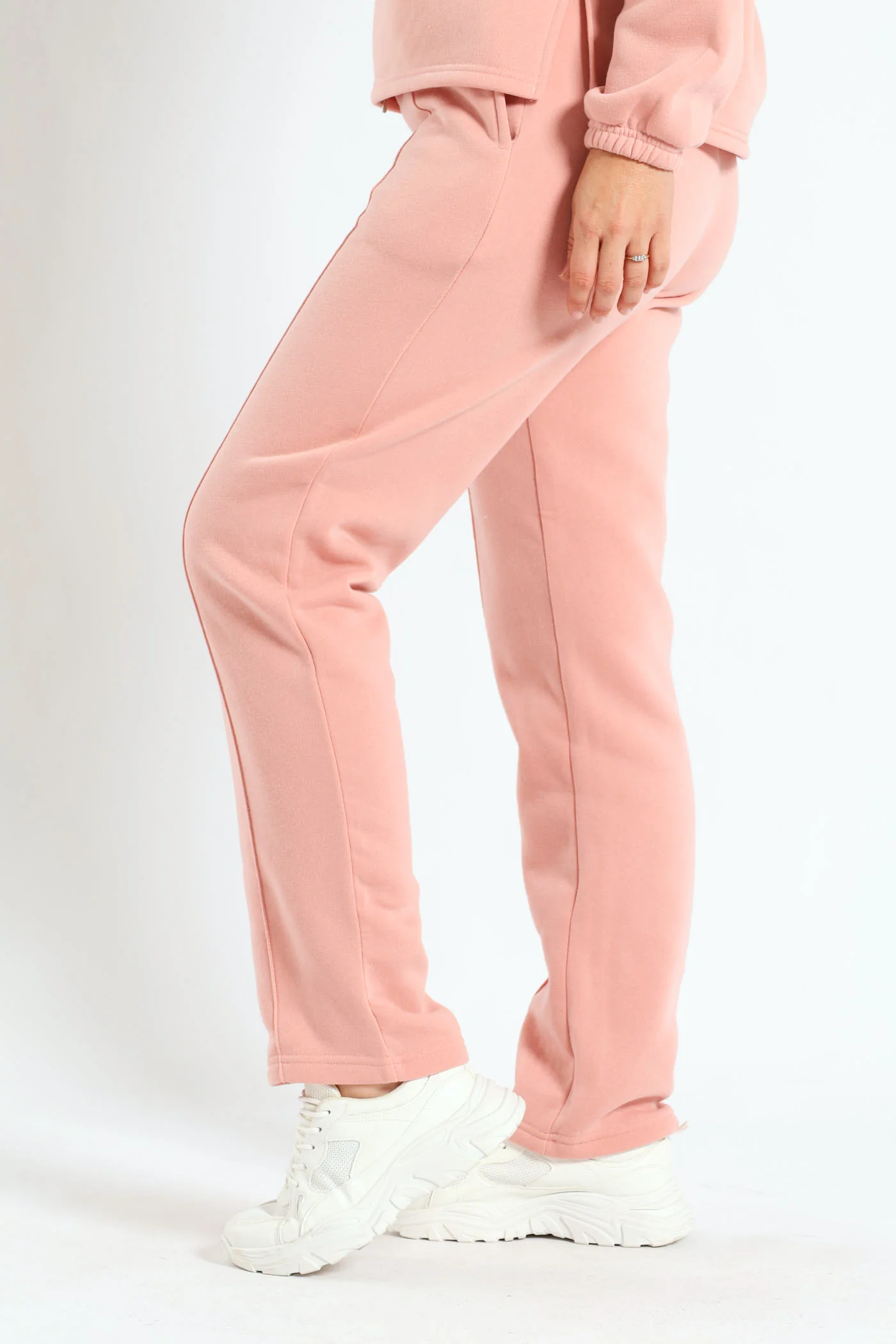 Pintuck Wideleg Jogger - Blush - Image 3