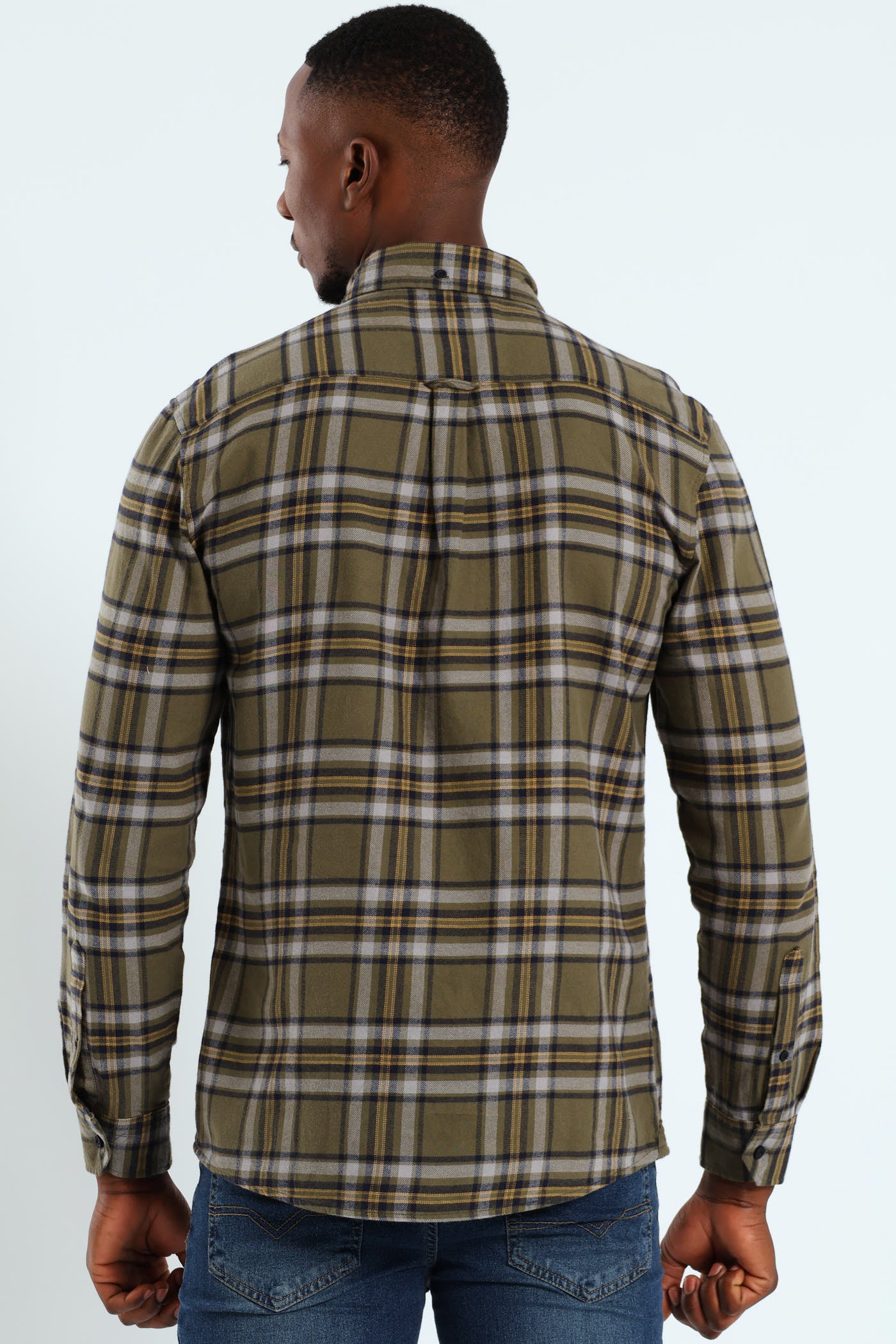 Plaid Shirt - Fatigue/Navy - Image 4