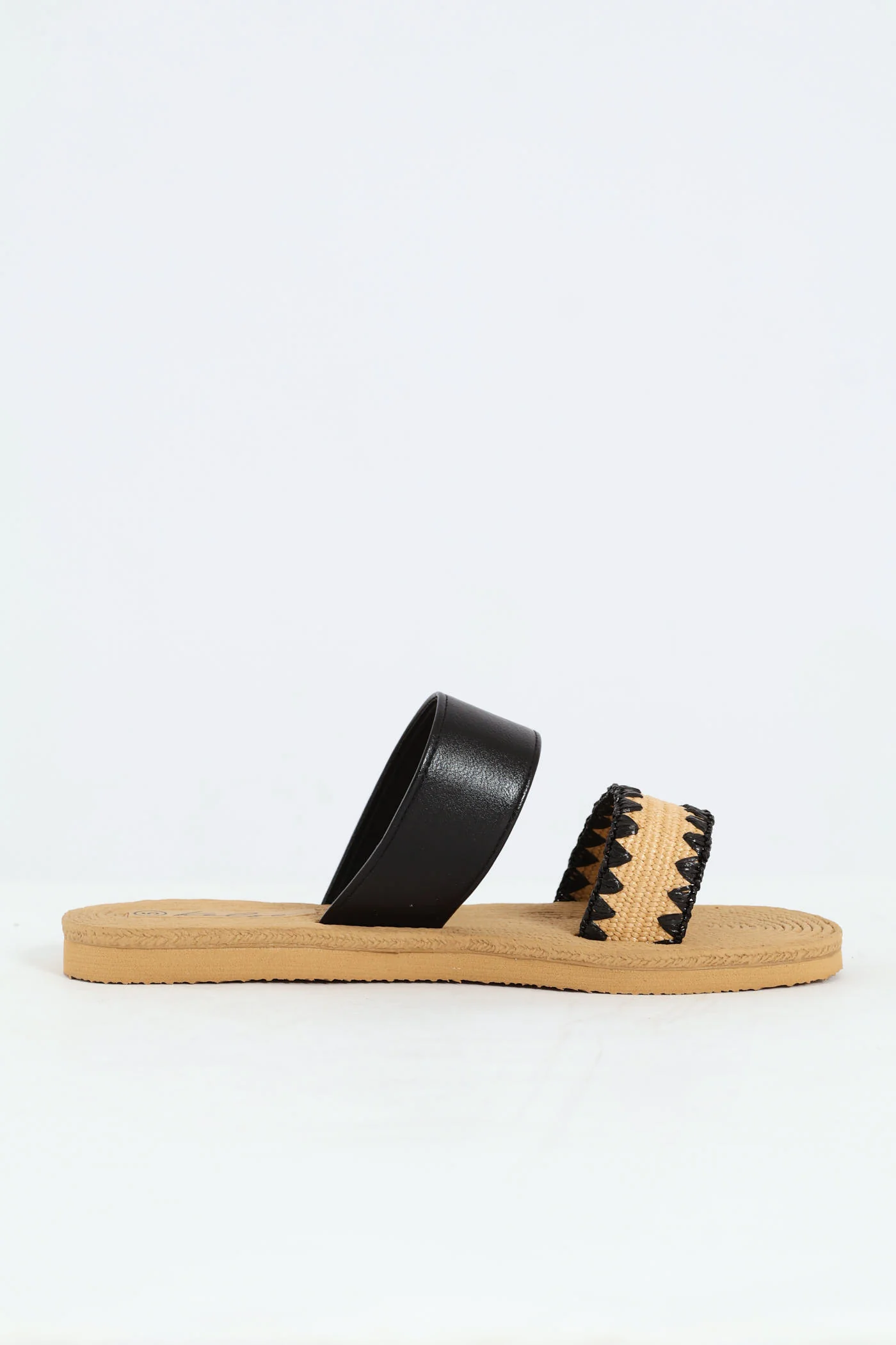 Plain & Aztec Print Mule Sandal - Multi - Image 3