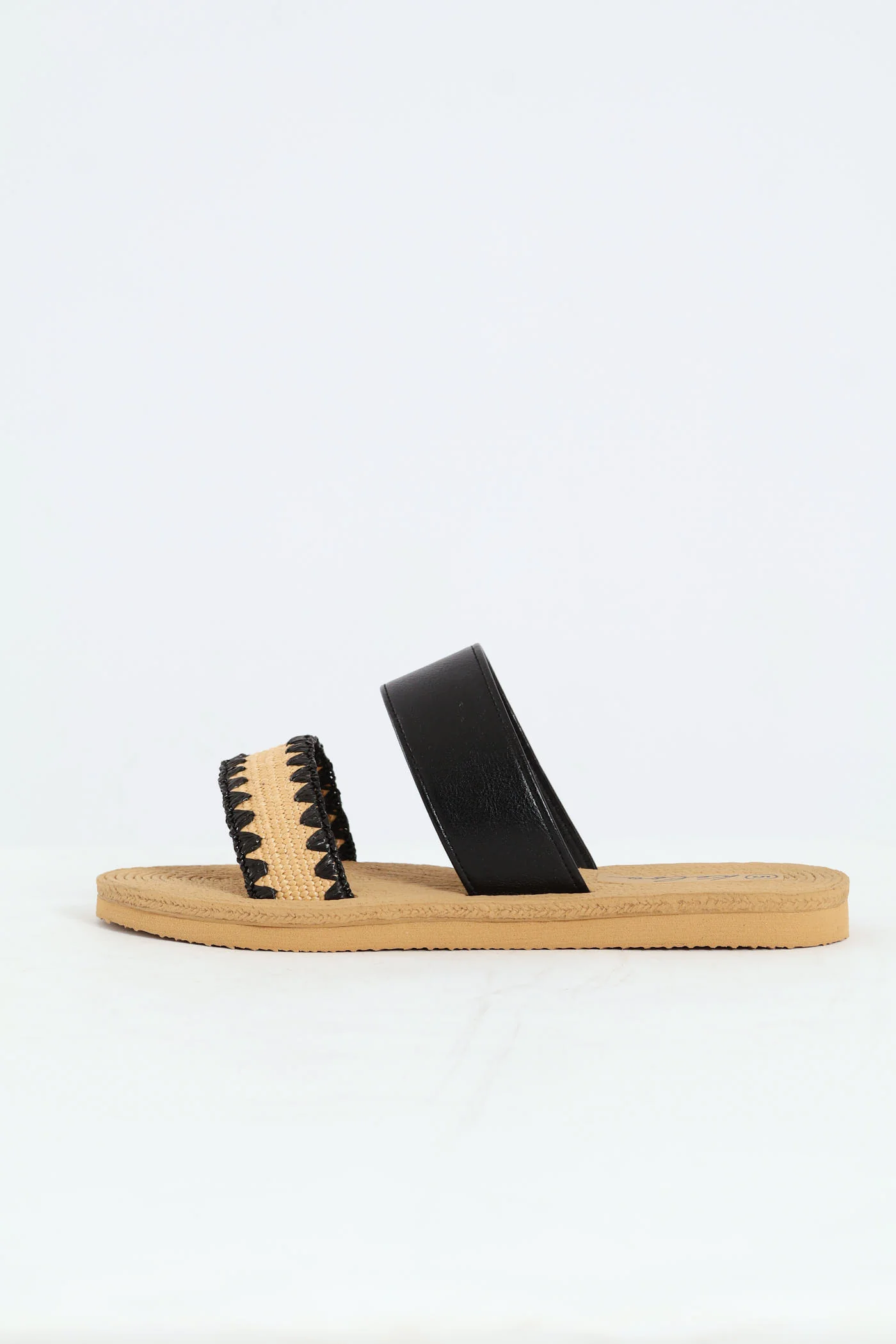 Plain & Aztec Print Mule Sandal - Multi - Image 4