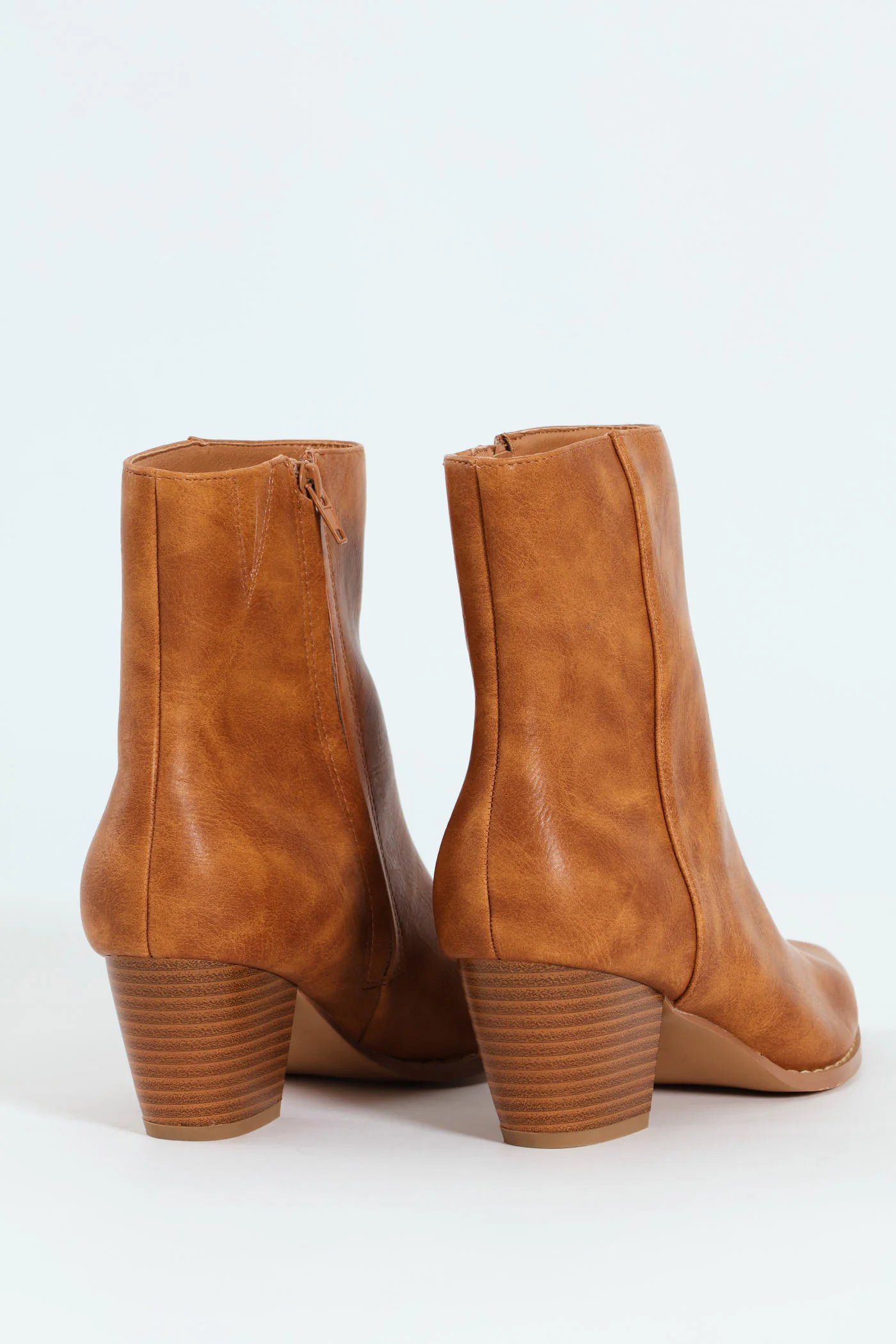 Plain Burnish Western Boot - Tan - Image 3