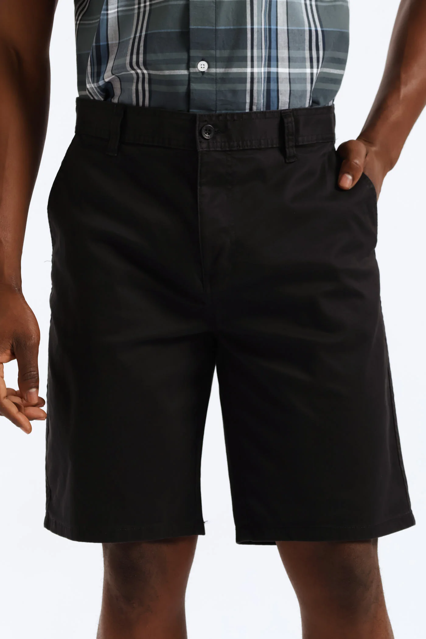 Plain Chino Short - Black - Image 2