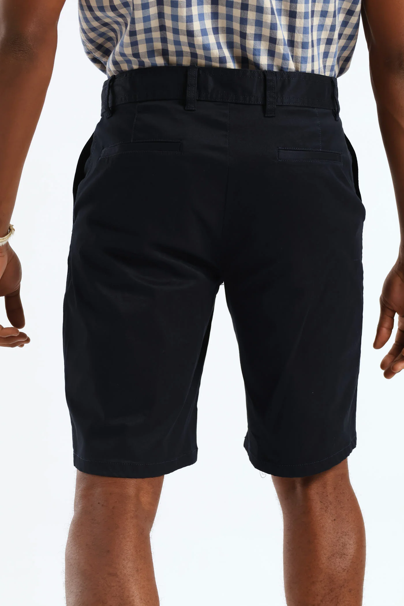 Plain Chino Short - Navy - Image 4
