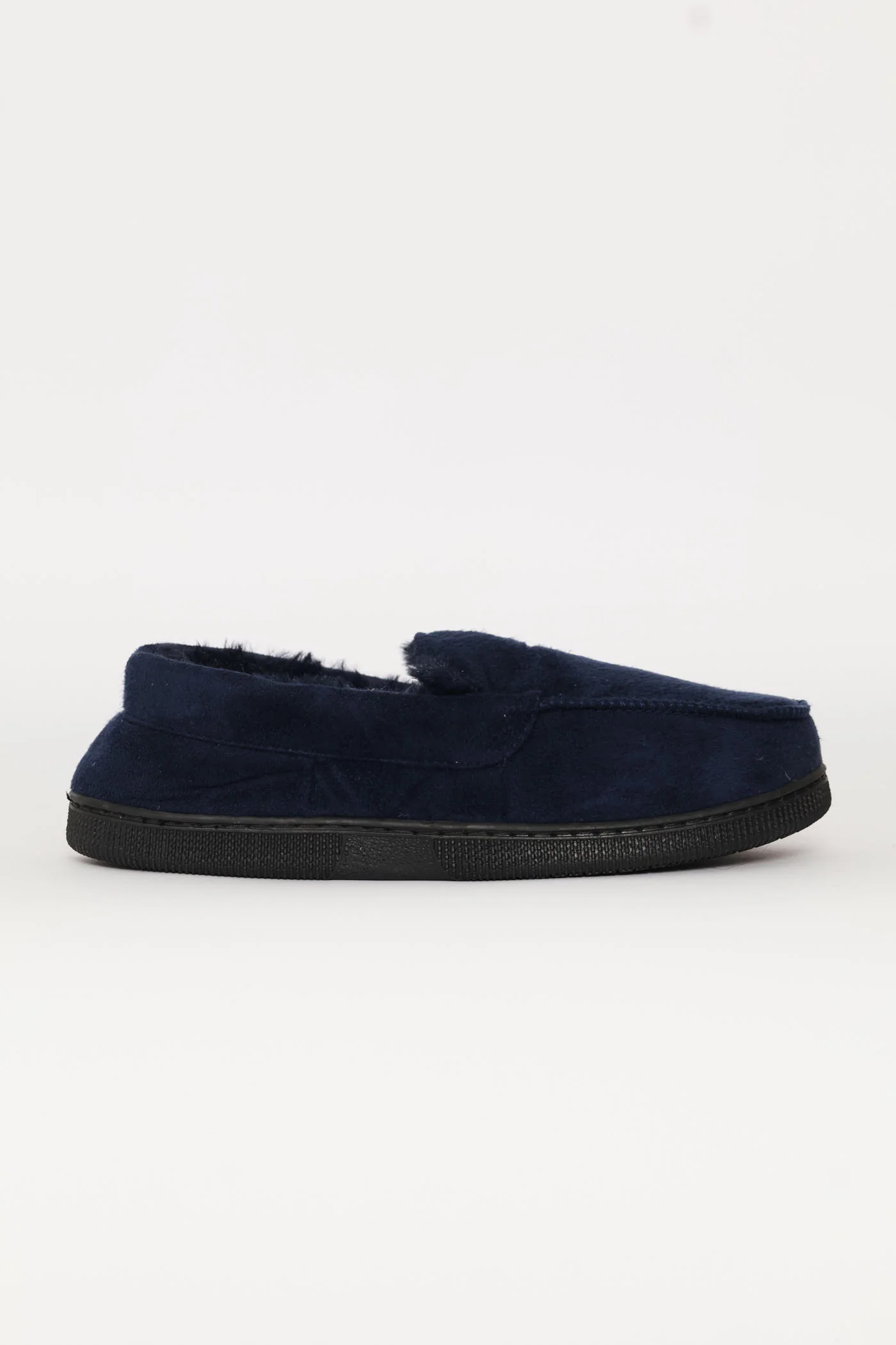Plain Closed Back Slipper - Navy - Image 2