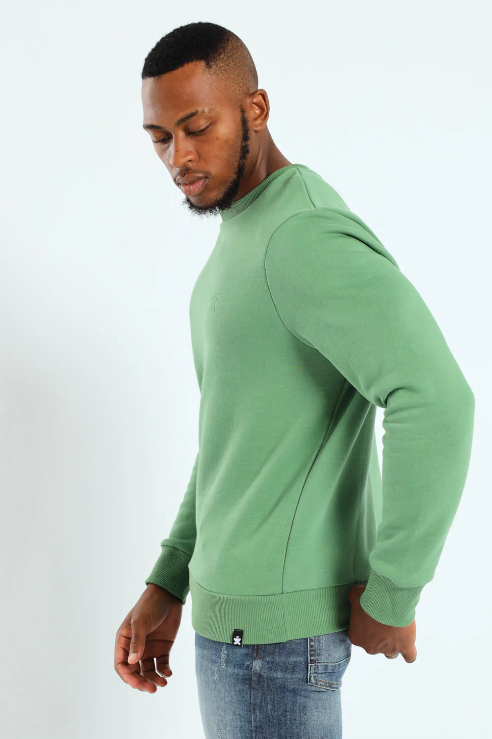 Plain Crew Fleece Top - Green - Image 2
