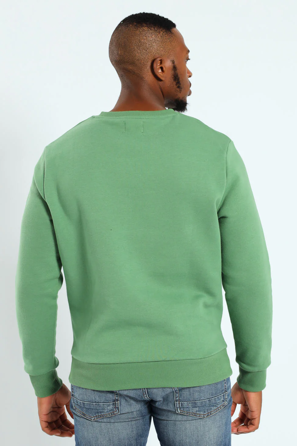 Plain Crew Fleece Top - Green - Image 3