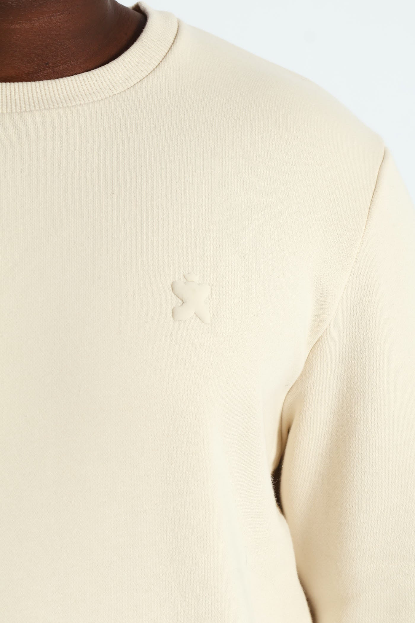 Plain Crew Fleece Top - Light Stone - Image 4