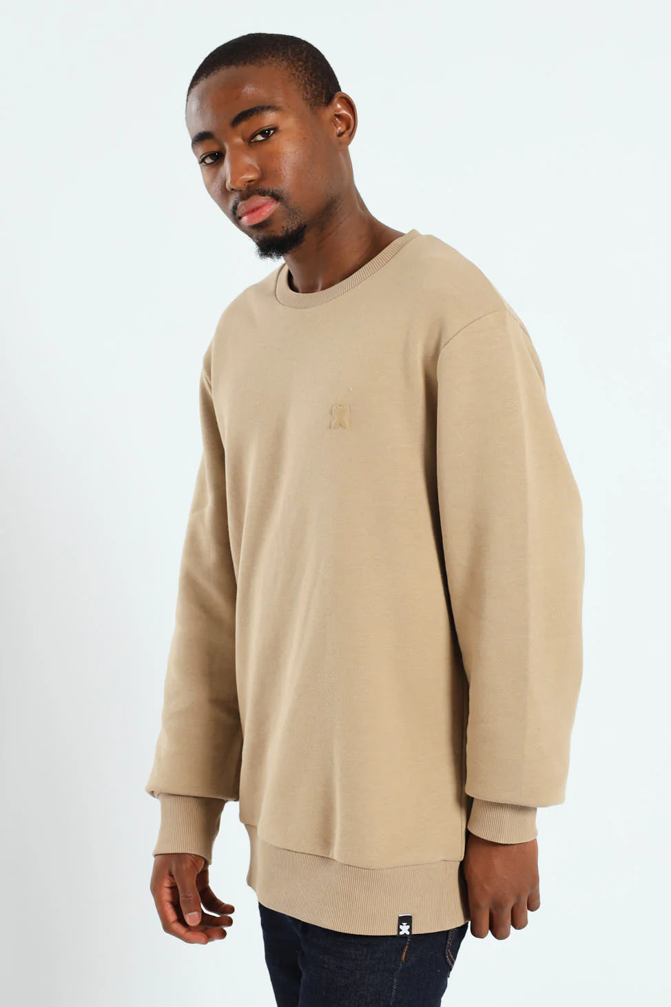 Plain Crew Fleece Top - Taupe - Image 2