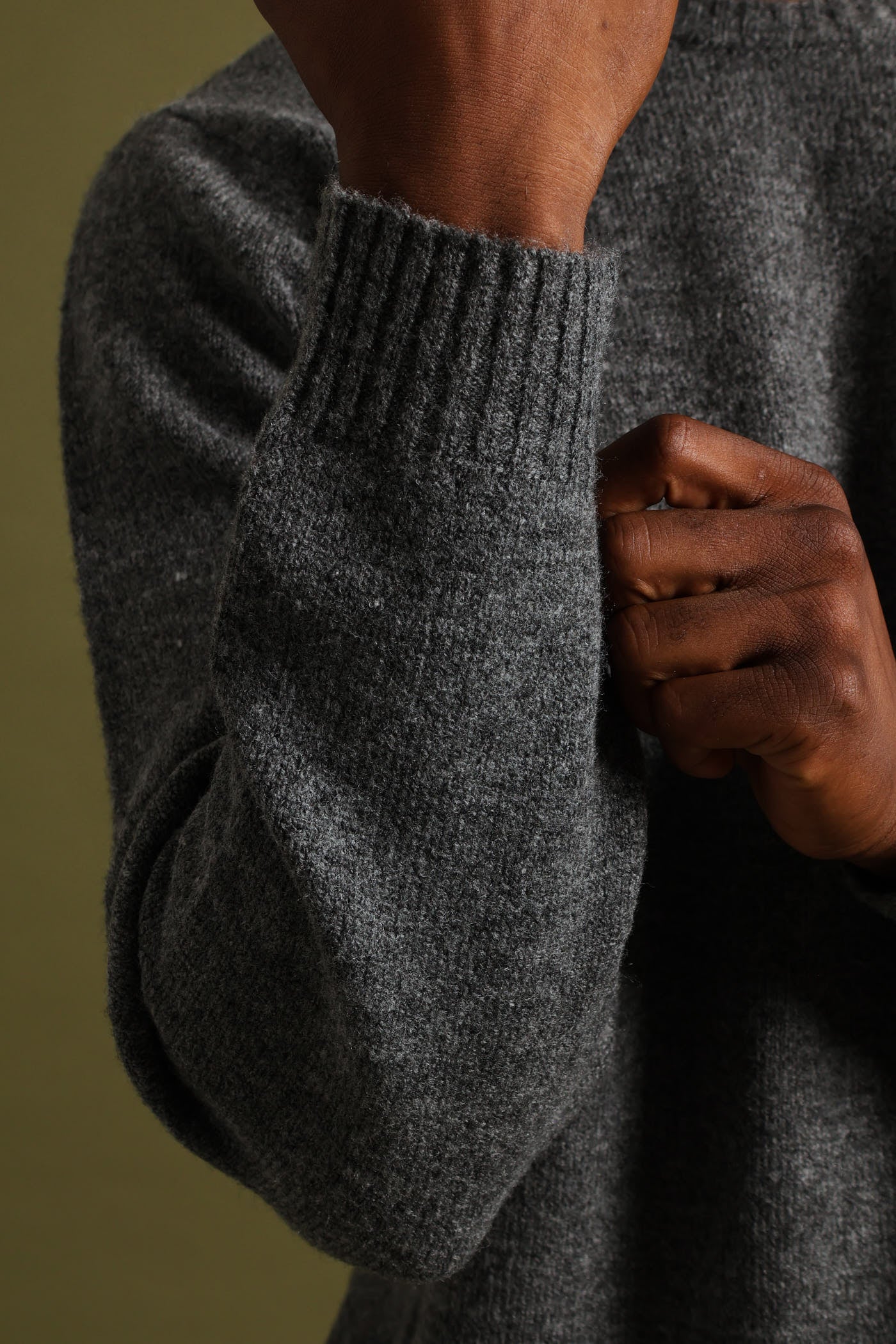 Plain Crew Knitwear - Charcoal Melange - Image 2