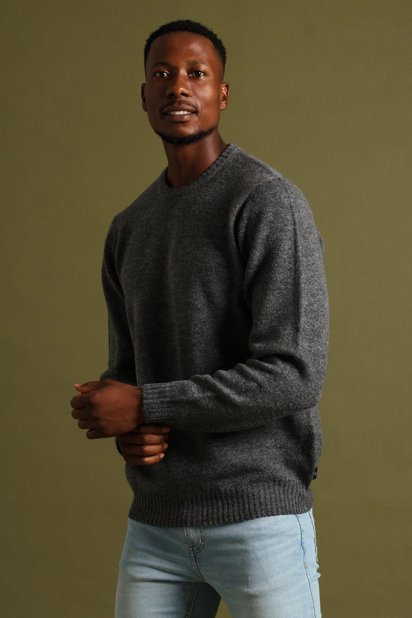 Plain Crew Knitwear - Charcoal Melange - Image 4
