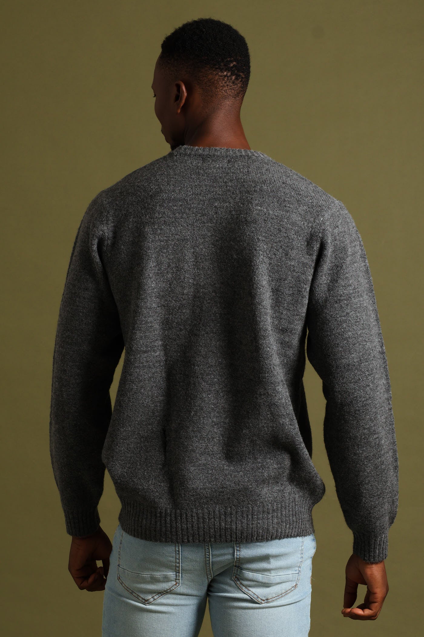 Plain Crew Knitwear - Charcoal Melange - Image 5