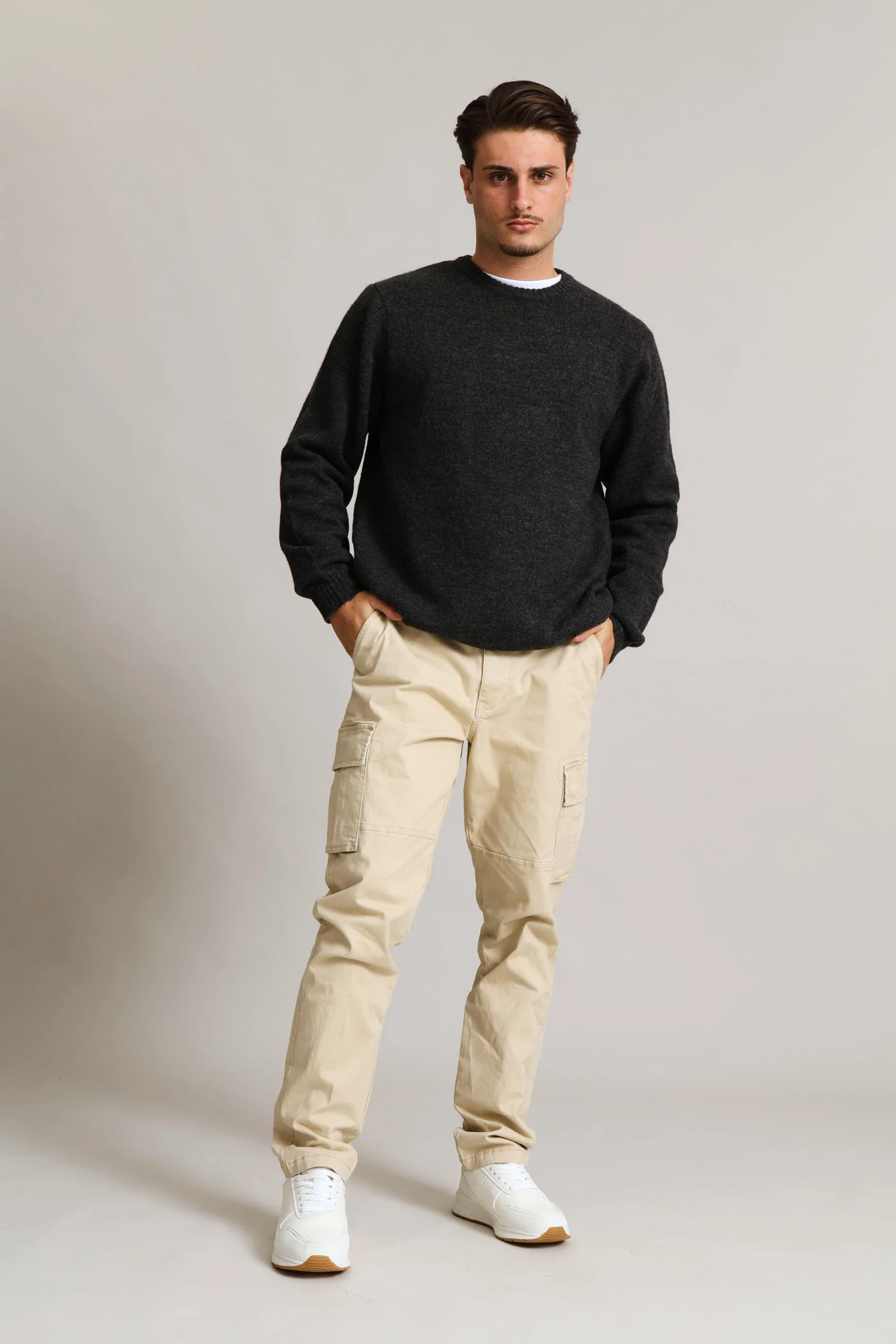 Plain Crew Knitwear - Charcoal Melange - Image 5