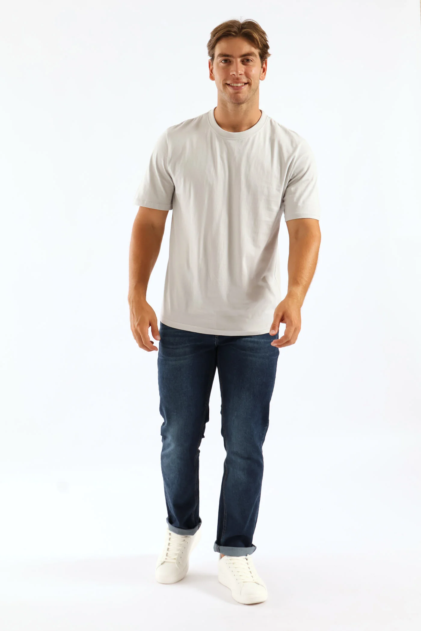 Plain Crew Tee - Cement - Image 2