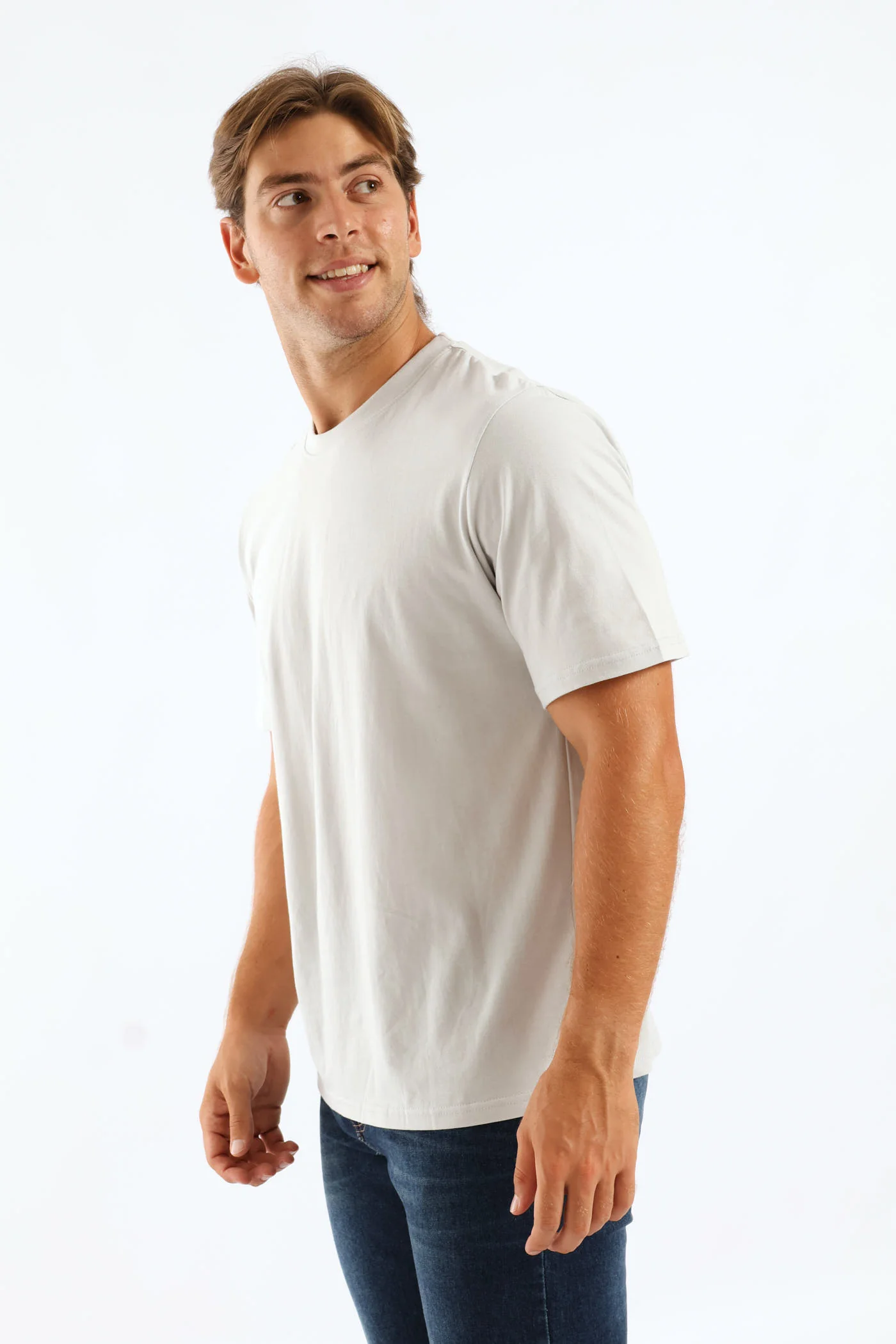 Plain Crew Tee - Cement - Image 3