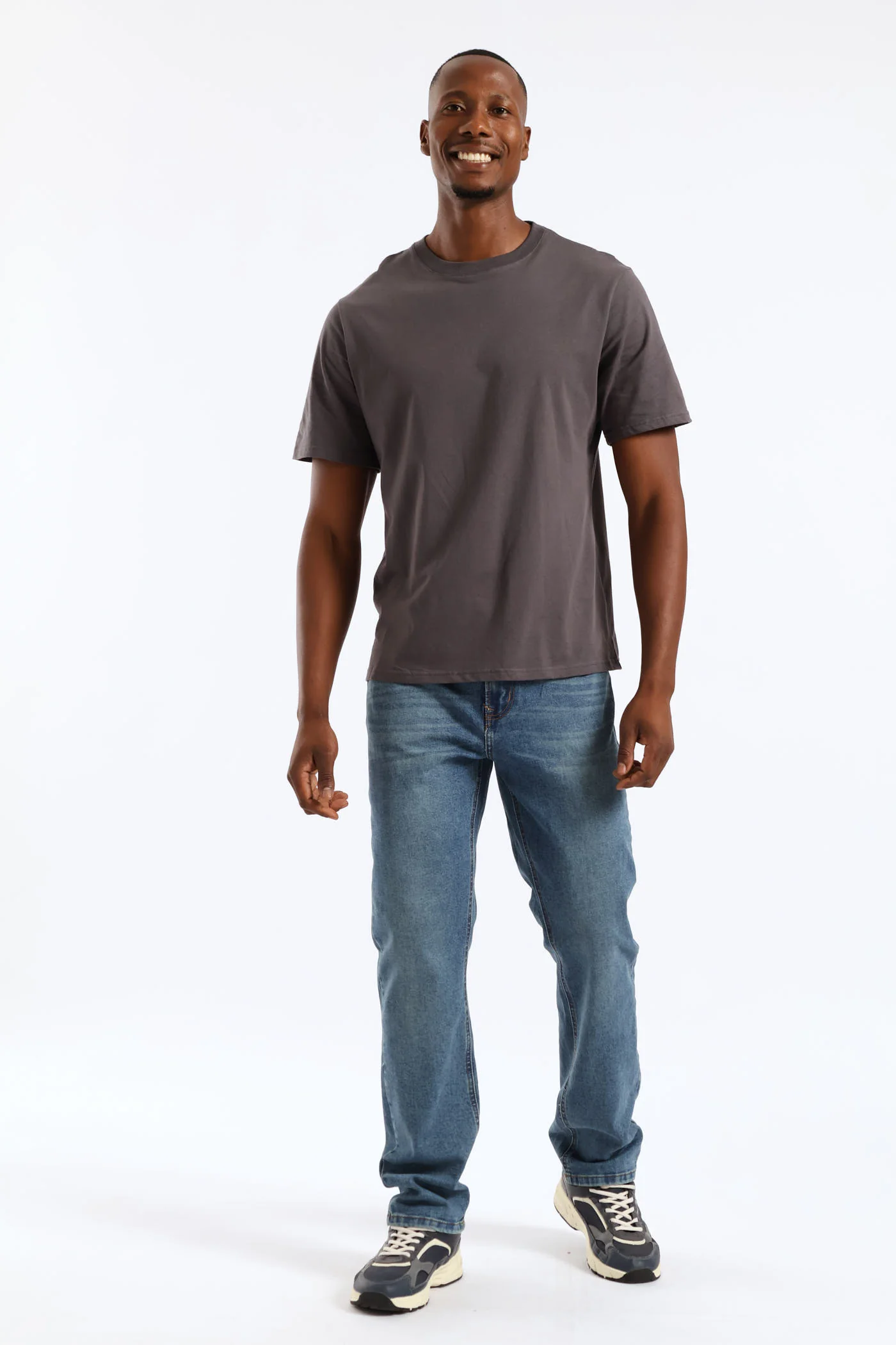 Plain Crew Tee - Charcoal - Image 5