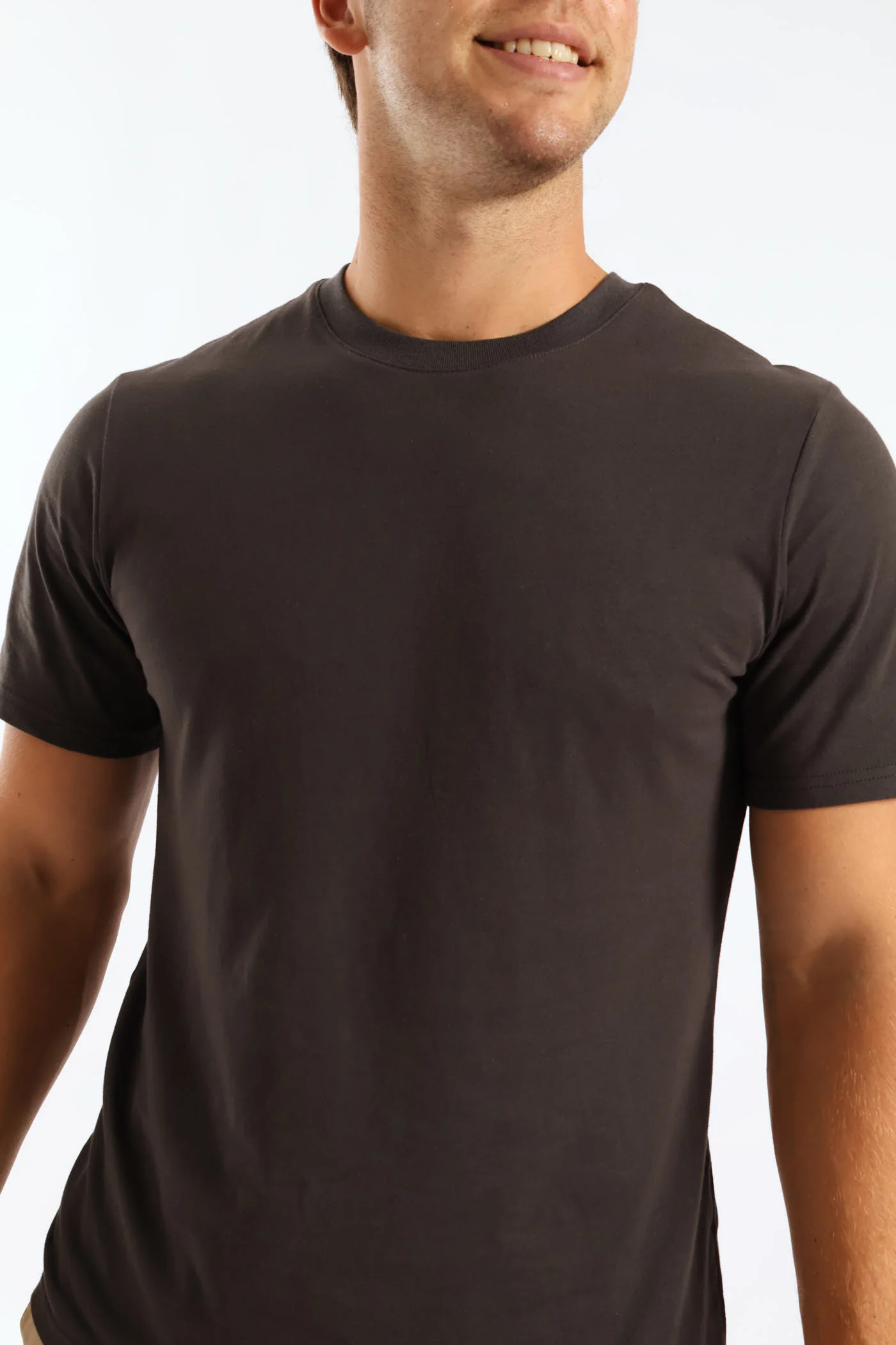 Plain Crew Tee - Charcoal - Image 2