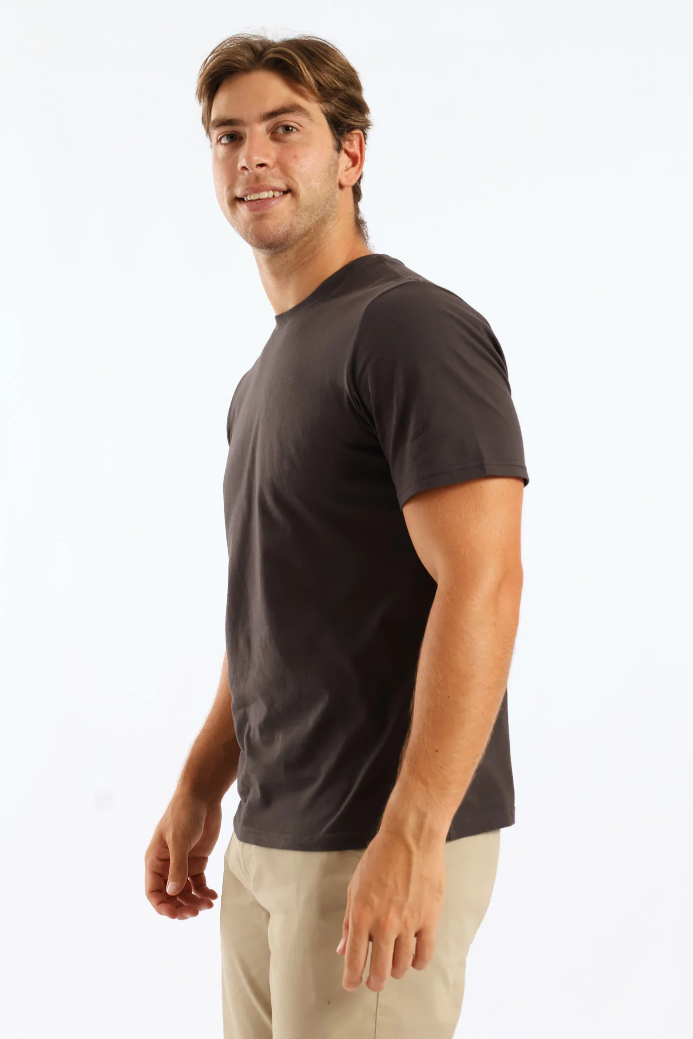 Plain Crew Tee - Charcoal - Image 3