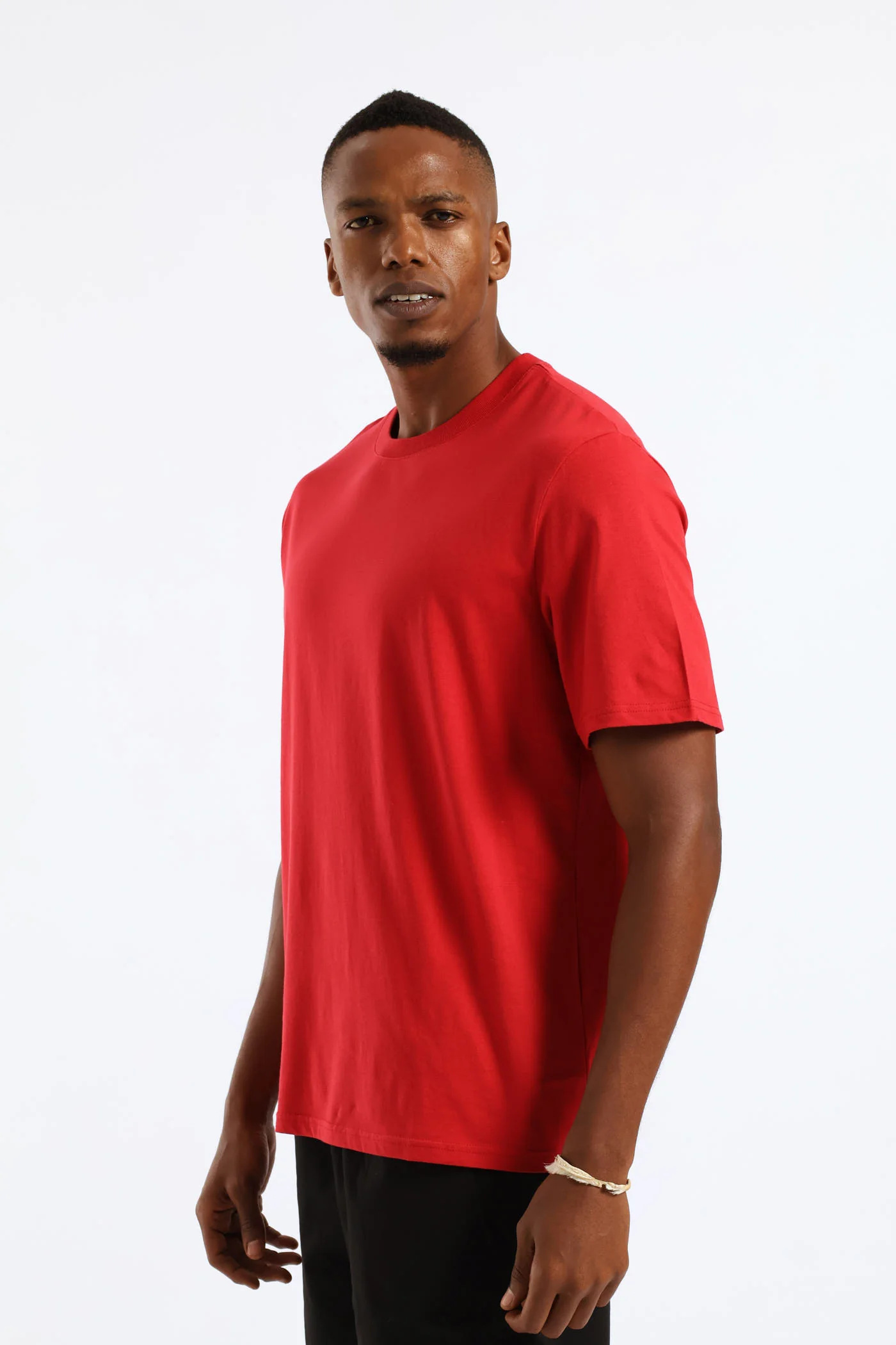 Plain Crew Tee - Dark Red - Image 4
