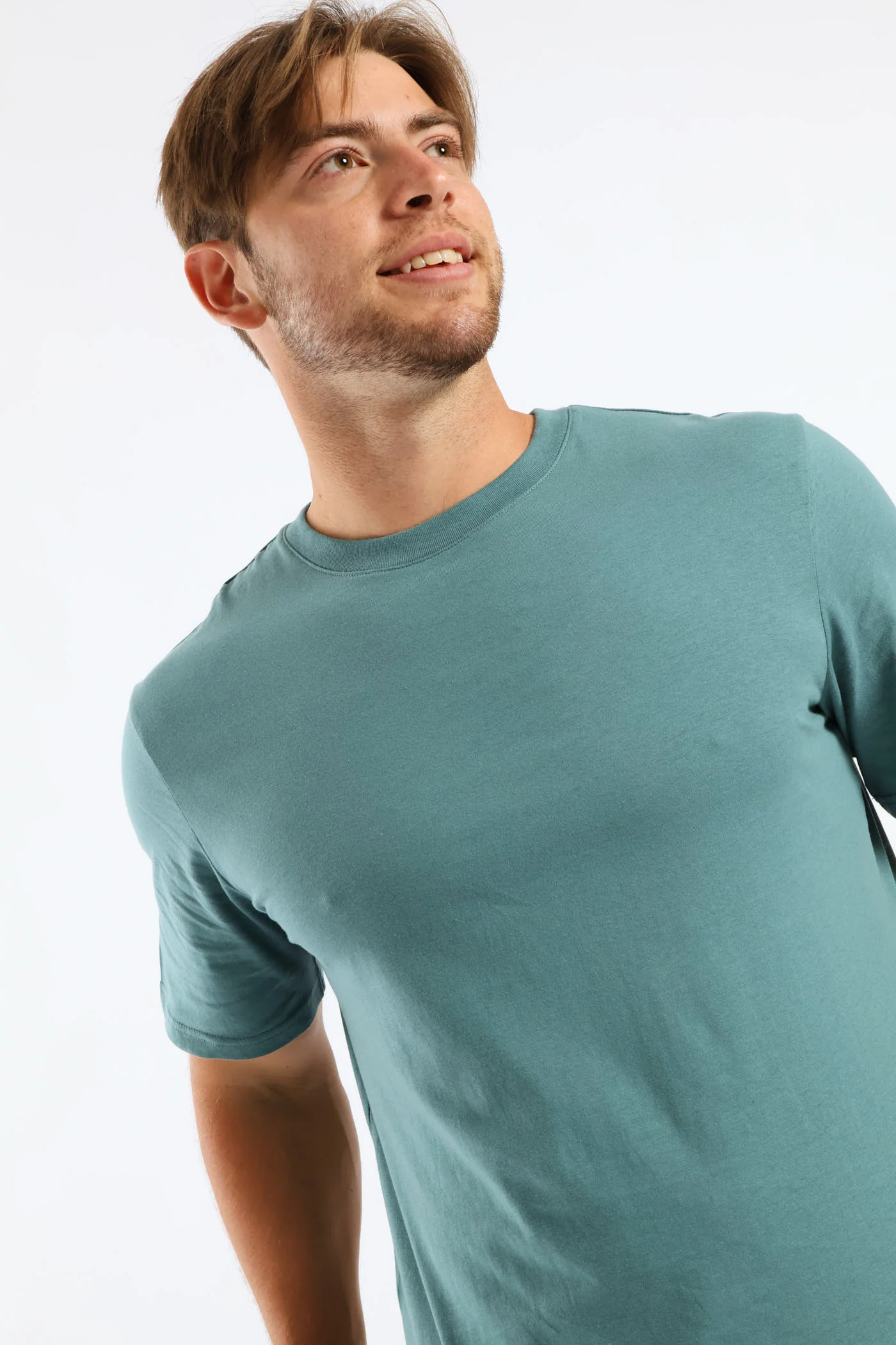 Plain Crew Tee - Duck Egg - Image 2