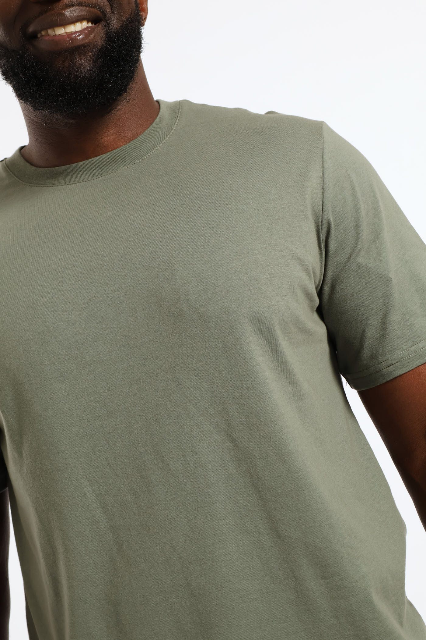 Plain Crew Tee - Moss Green - Image 2