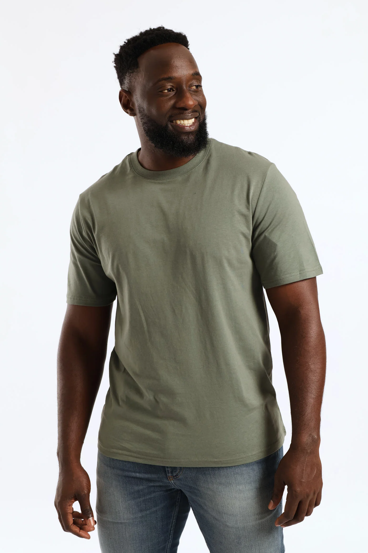 Plain Crew Tee - Moss Green - Image 3
