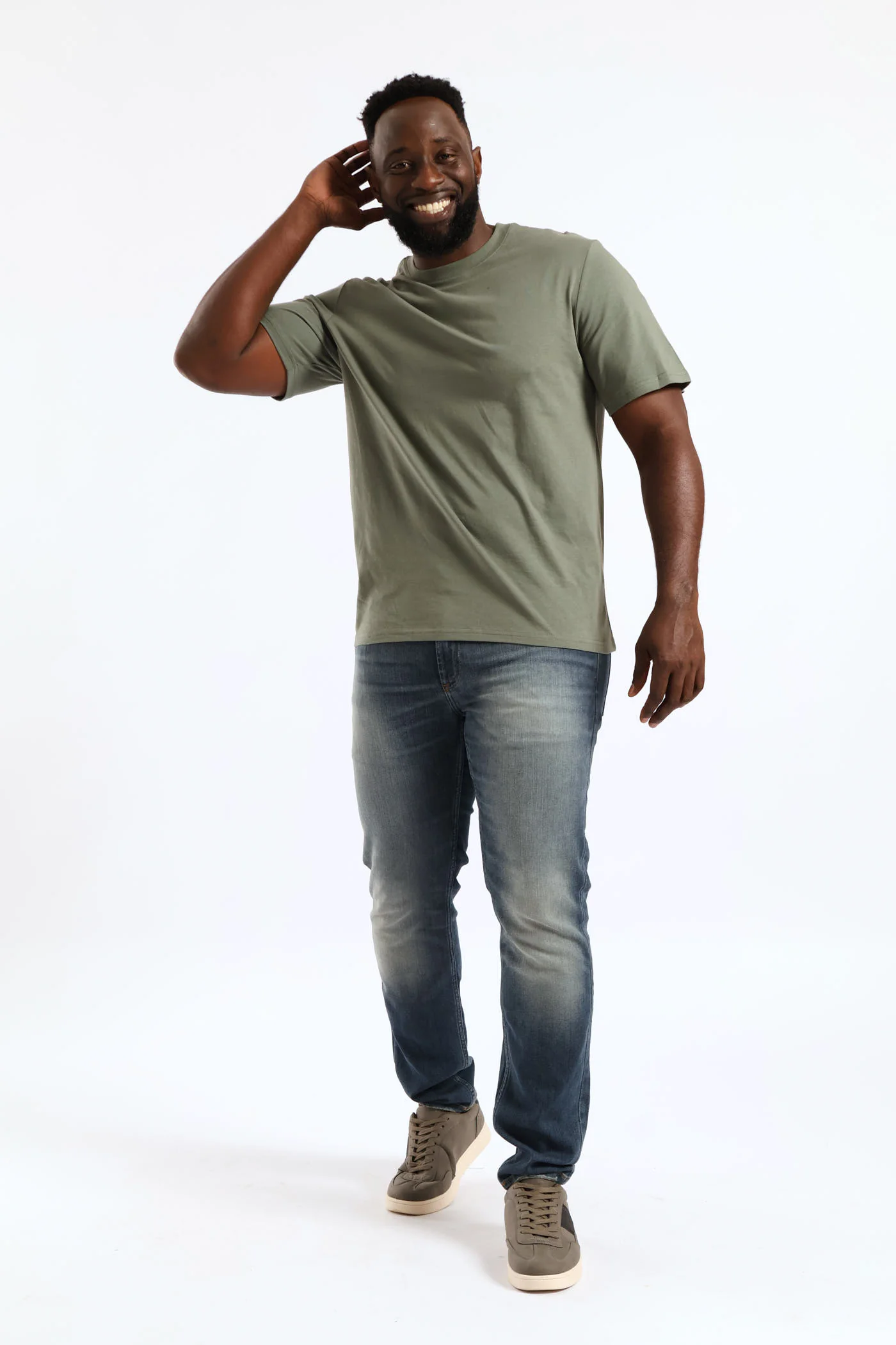 Plain Crew Tee - Moss Green - Image 5