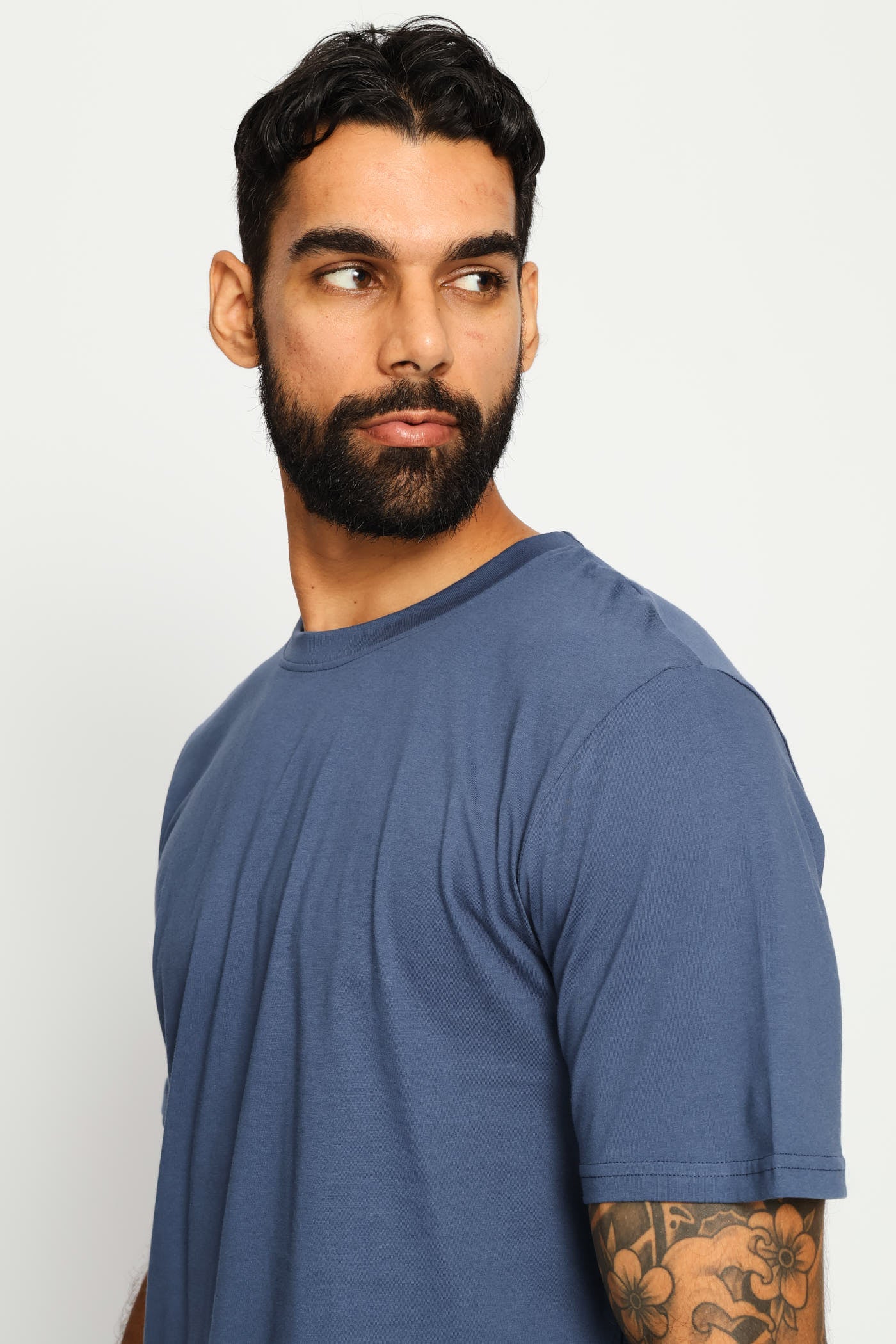Plain Crew Tee - Steel Blue - Image 2