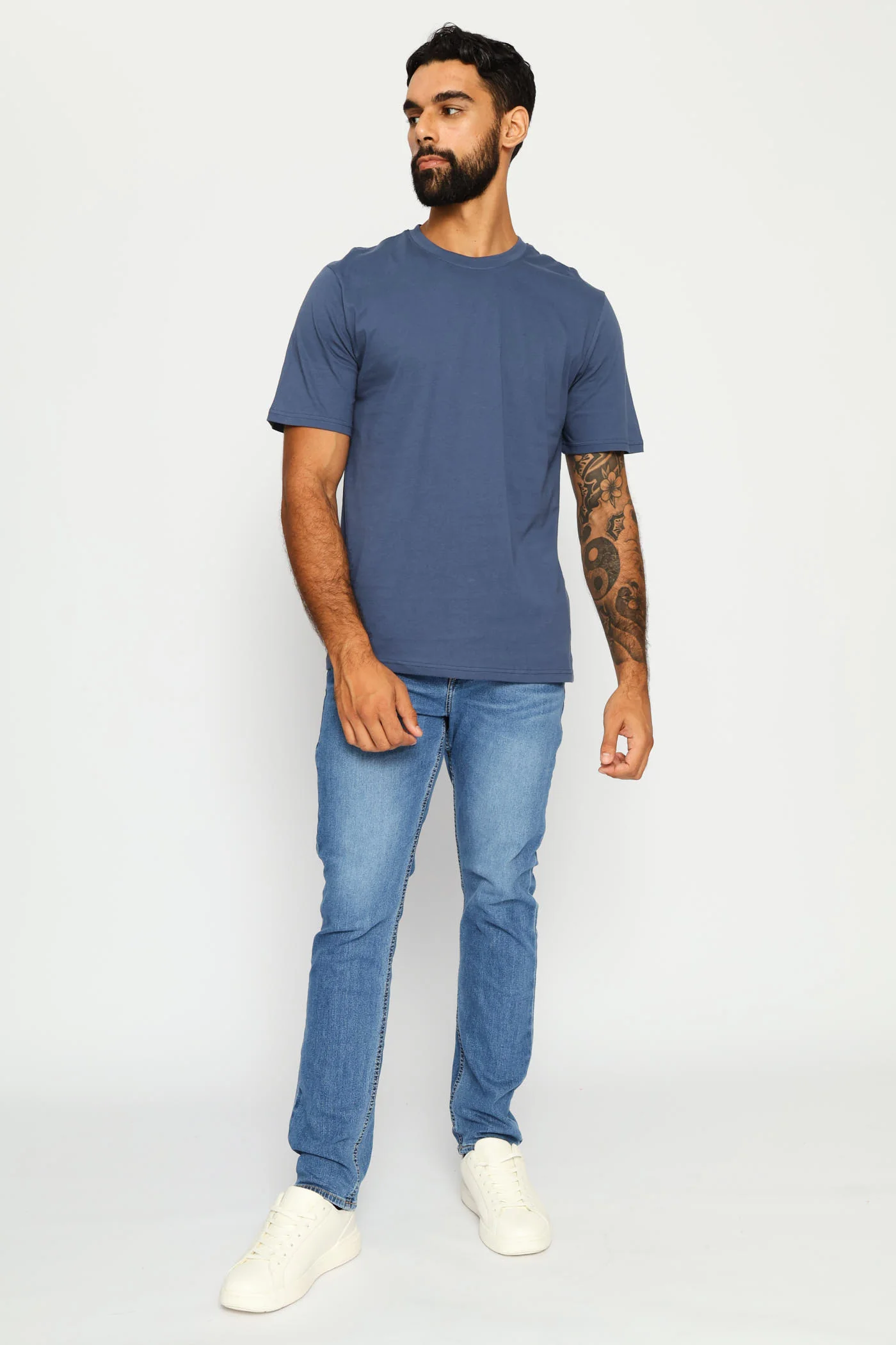 Plain Crew Tee - Steel Blue - Image 3