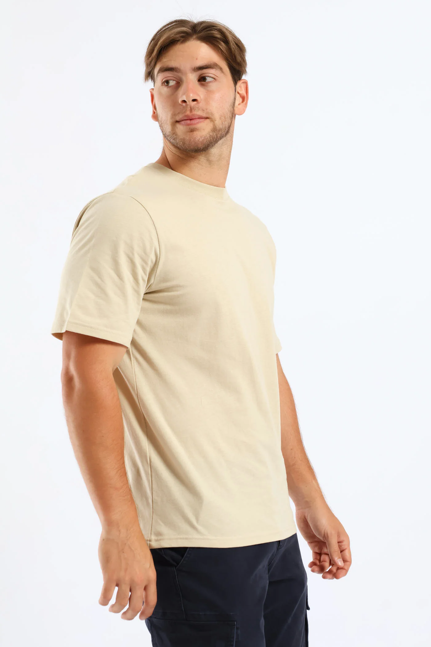 Plain Crew Tee - Stone - Image 3