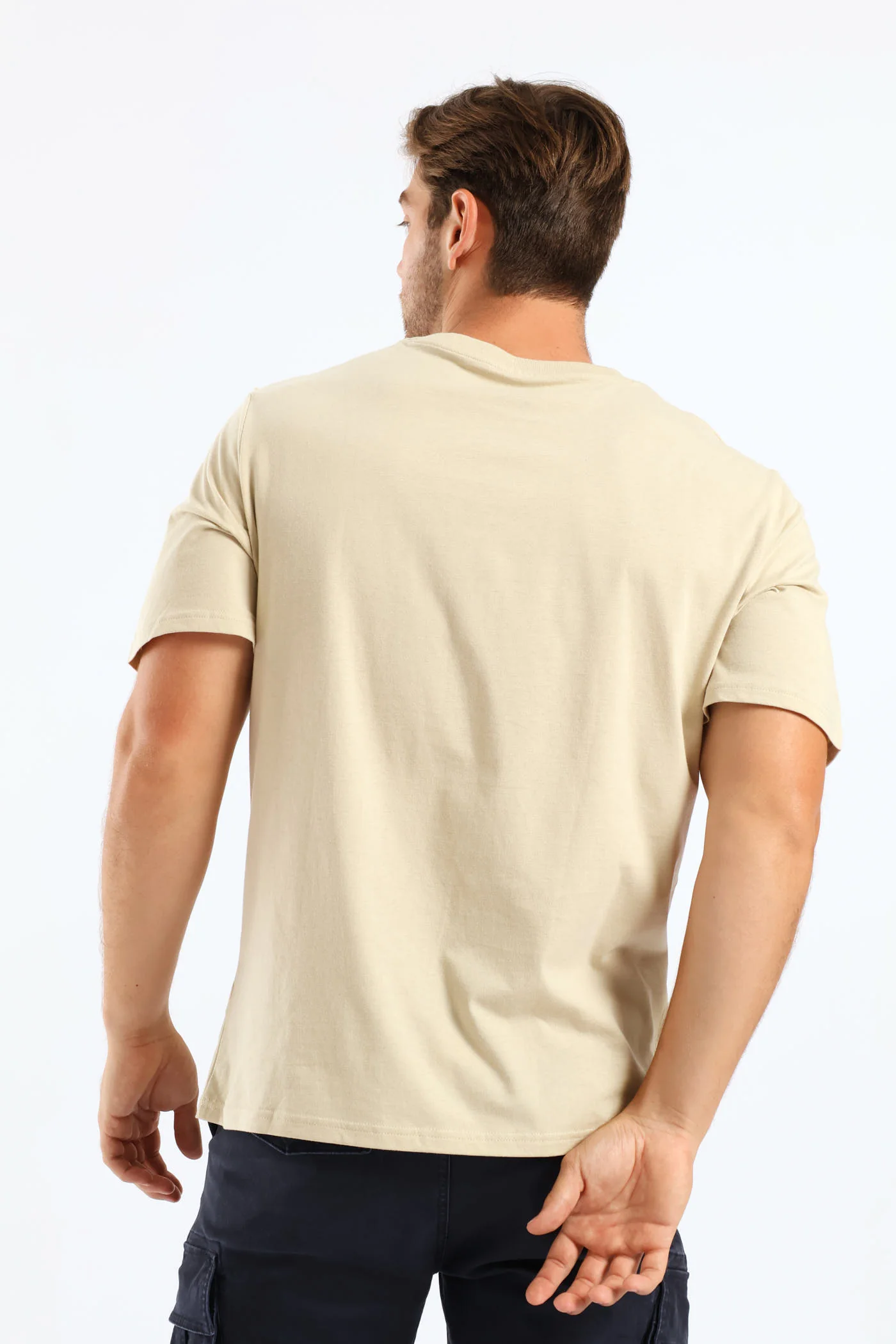 Plain Crew Tee - Stone - Image 4