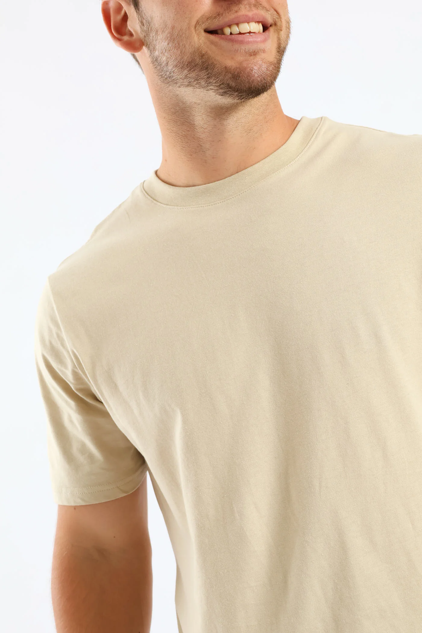 Plain Crew Tee - Stone - Image 5