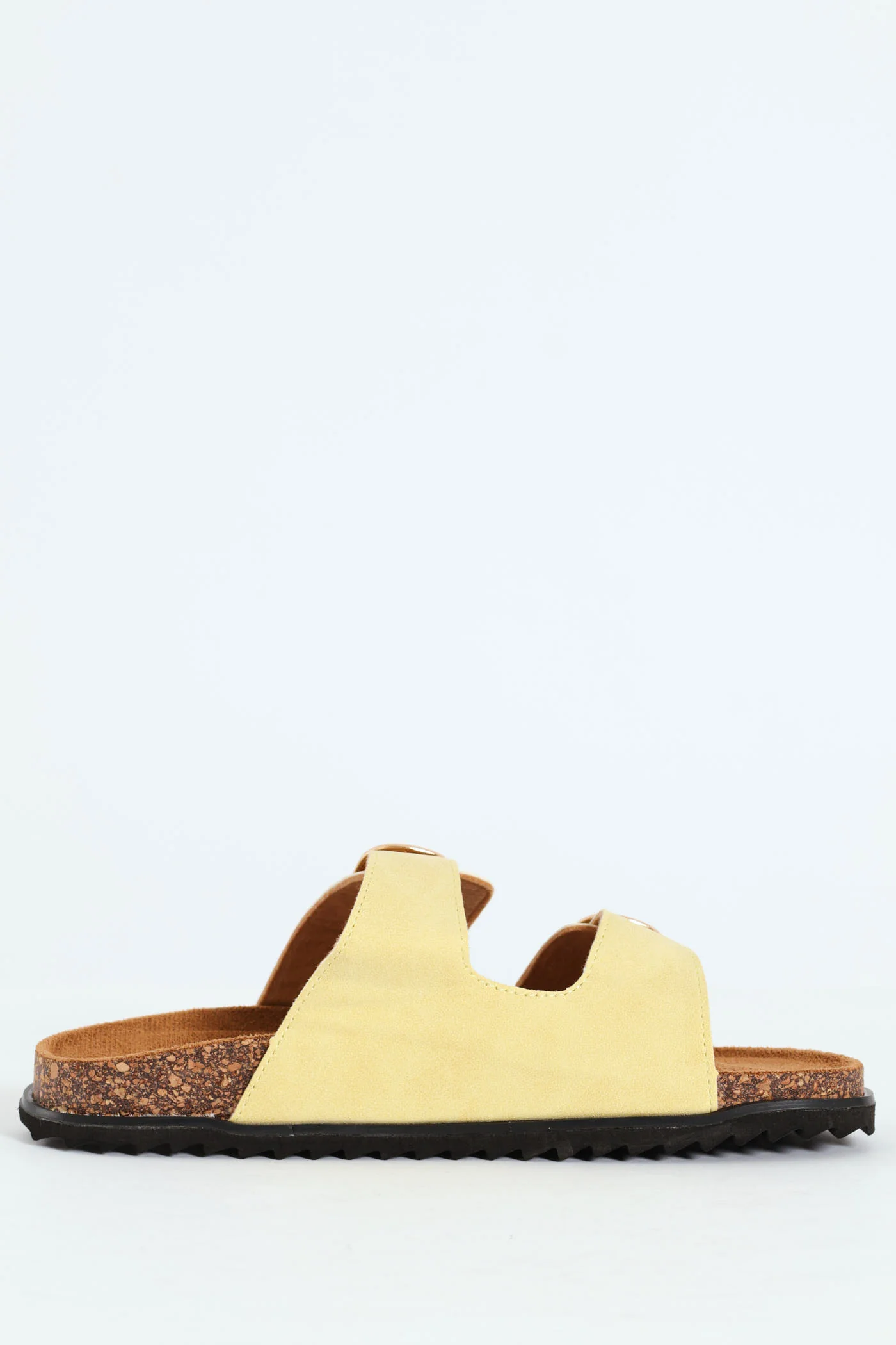 Plain Double Strap Mule Sandal With Buckle Detail - Yellow - Image 3