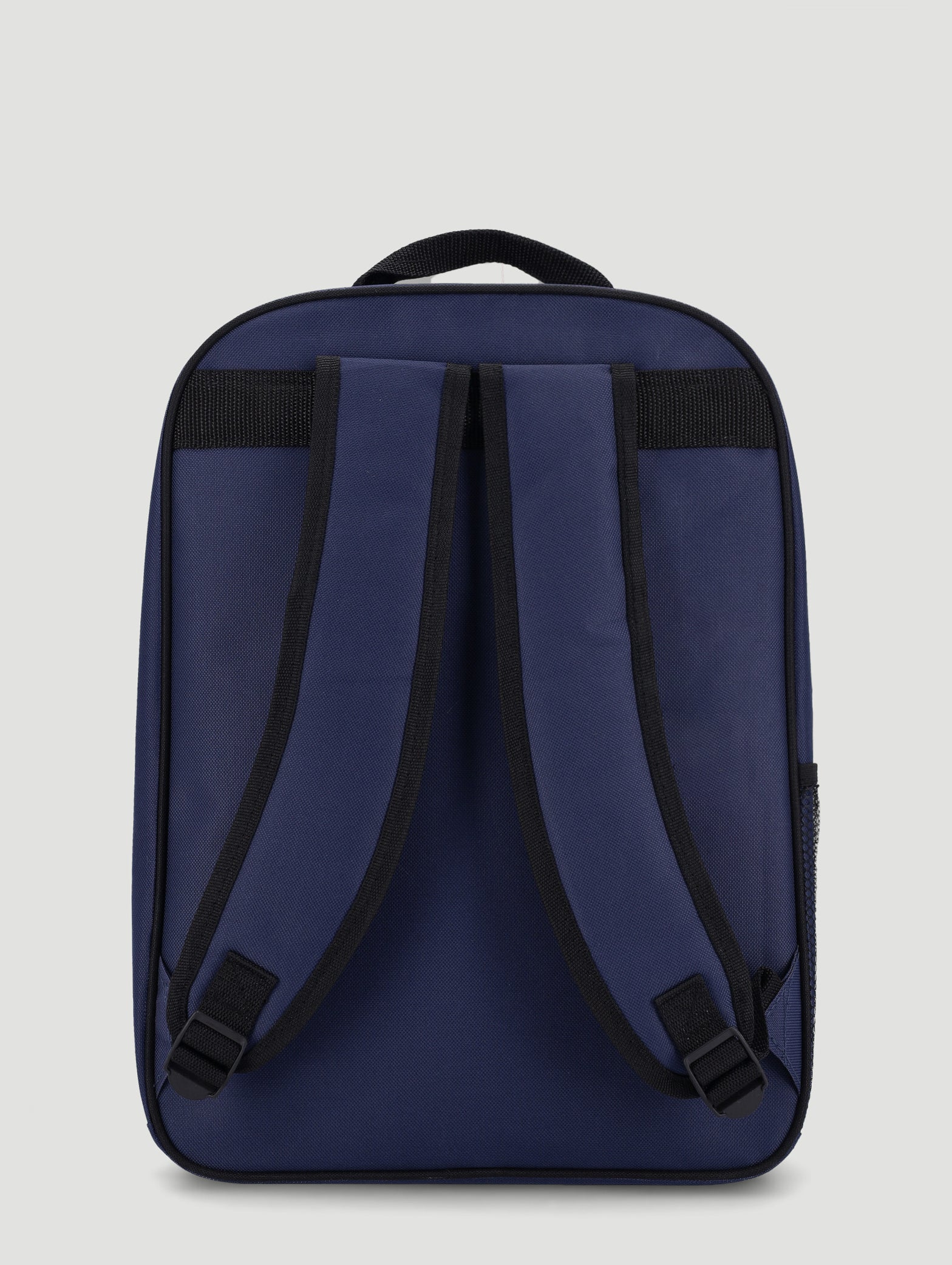 Plain Large School Backpack - Navy - Image 2