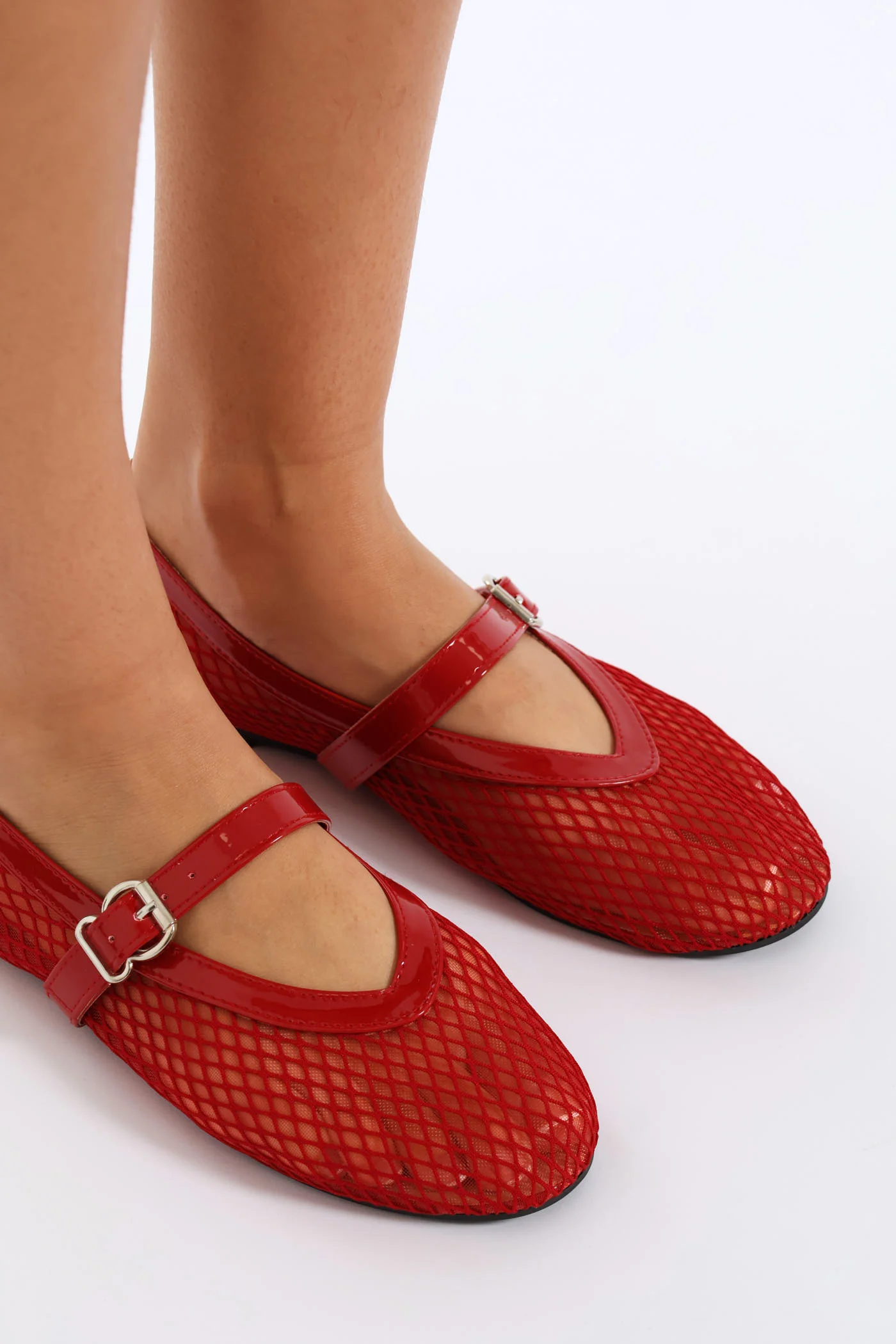 Plain Mesh Pump - Red - Image 4