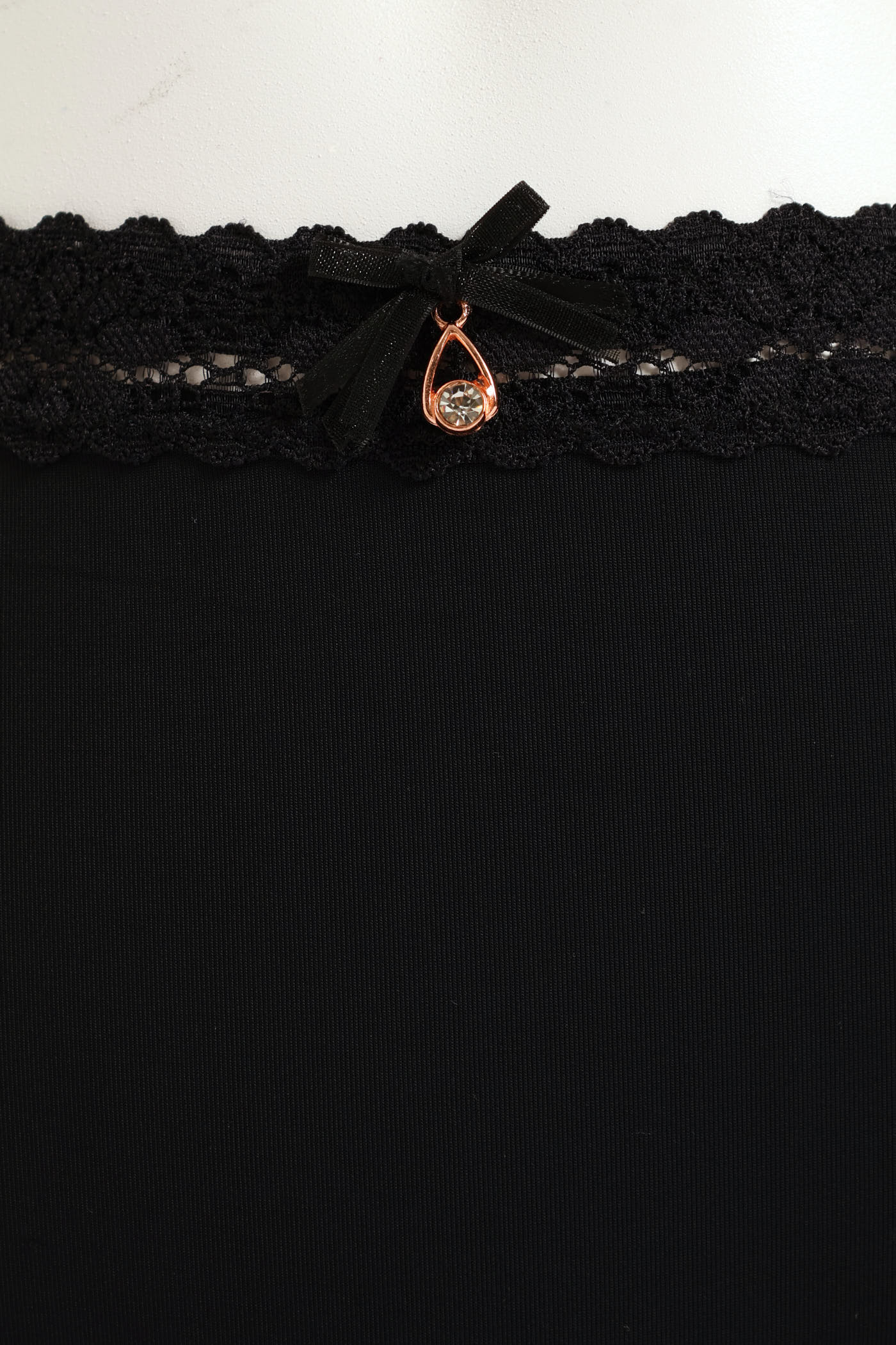 Plain Microfibre Midi Panty - Black - Image 3