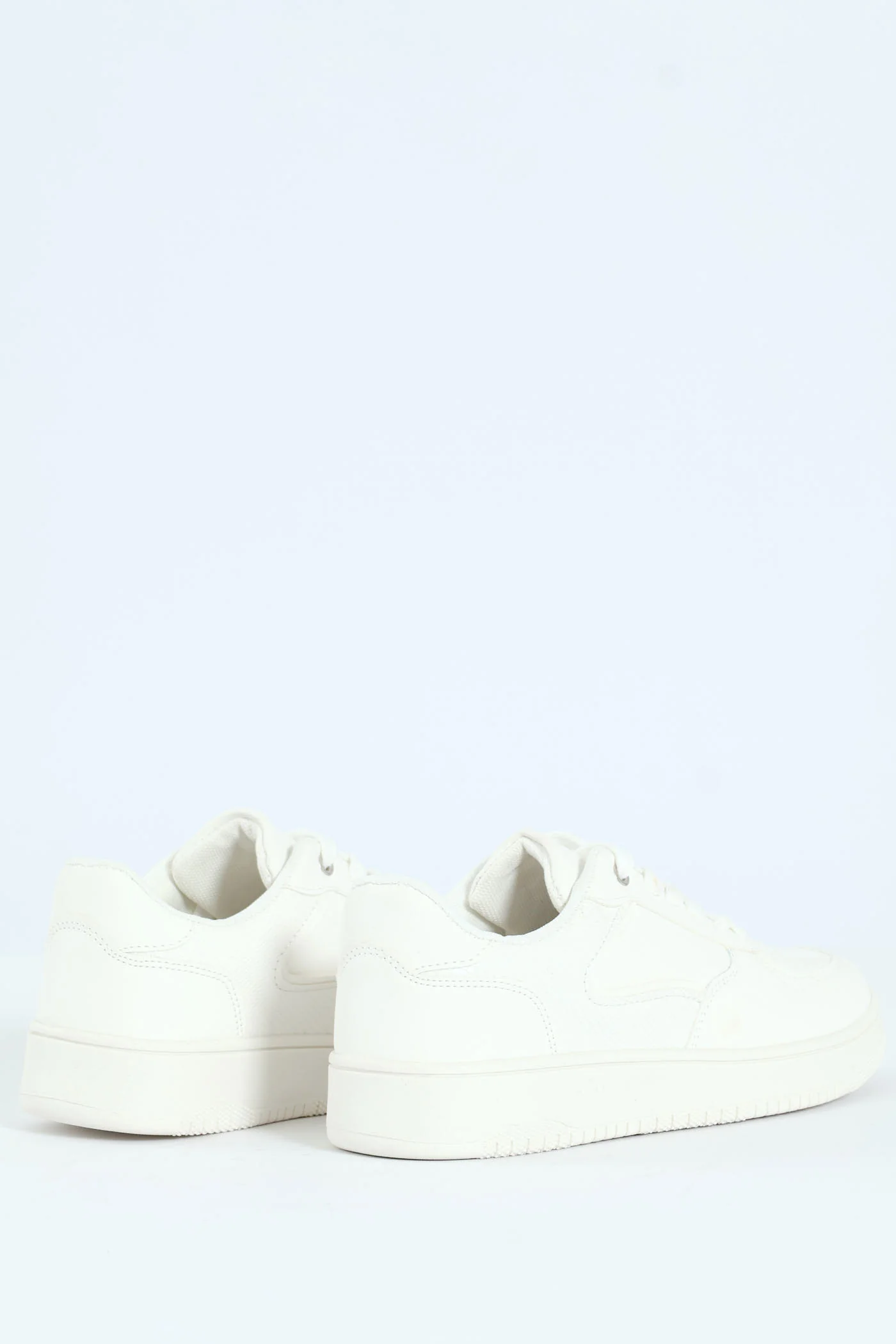 Plain Mono Street Sneaker - White - Image 3